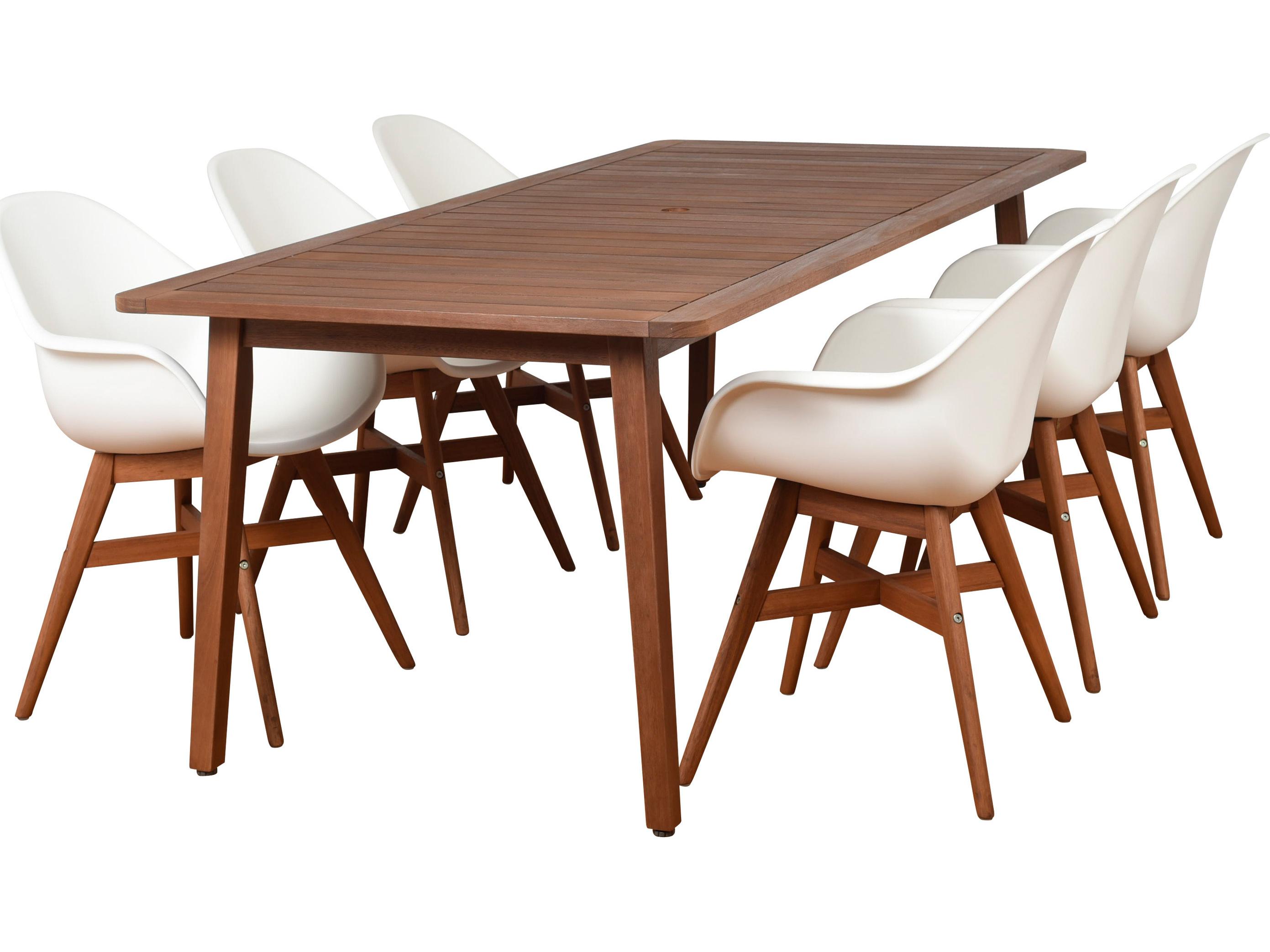 International Home Miami Amazonia Charlotte Deluxe 7 Piece Rectangular Patio Dining Set