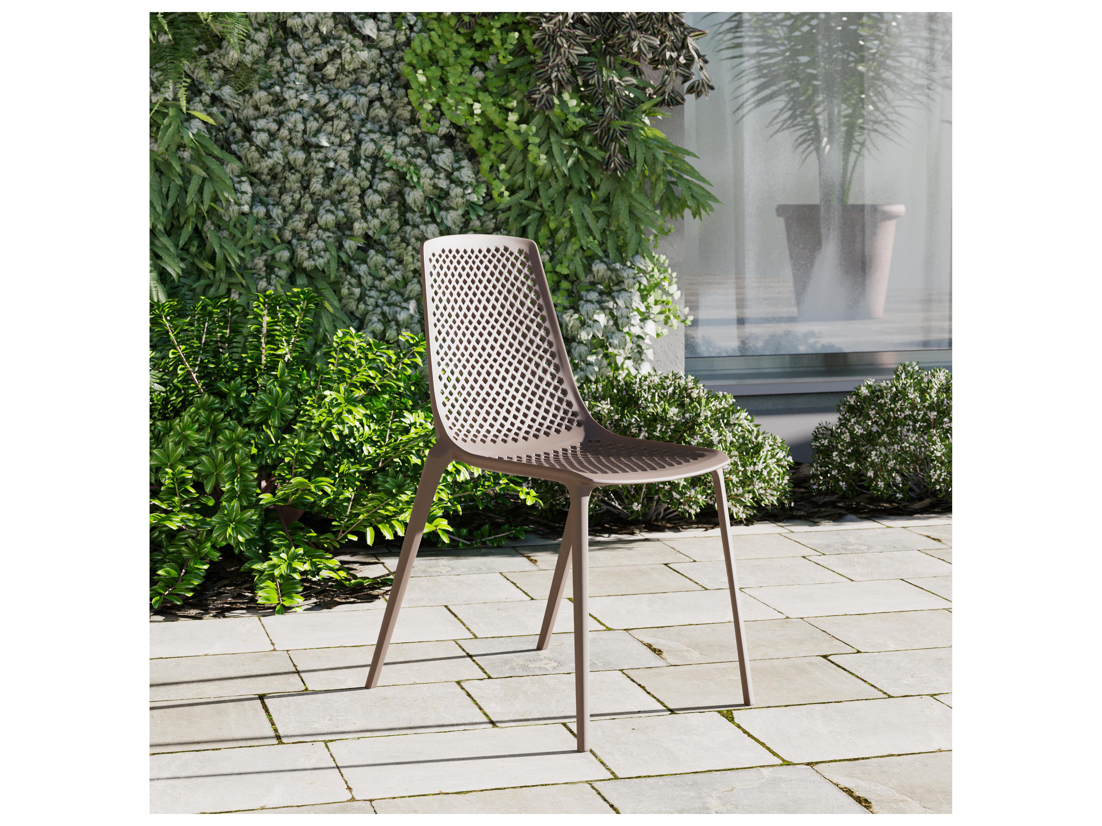 International Home Miami Amazonia Wood Resin Brown 7 Piece Oval Outdoor Patio Dining Set