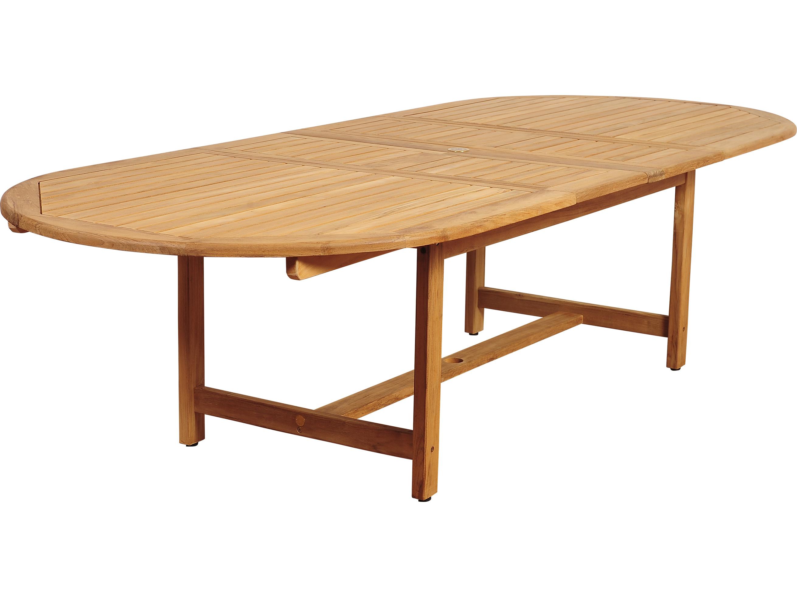 International Home Miami Amazonia Koningsdam 13 Piece Teak Double Extendable Rectangular Outdoor Dining Set