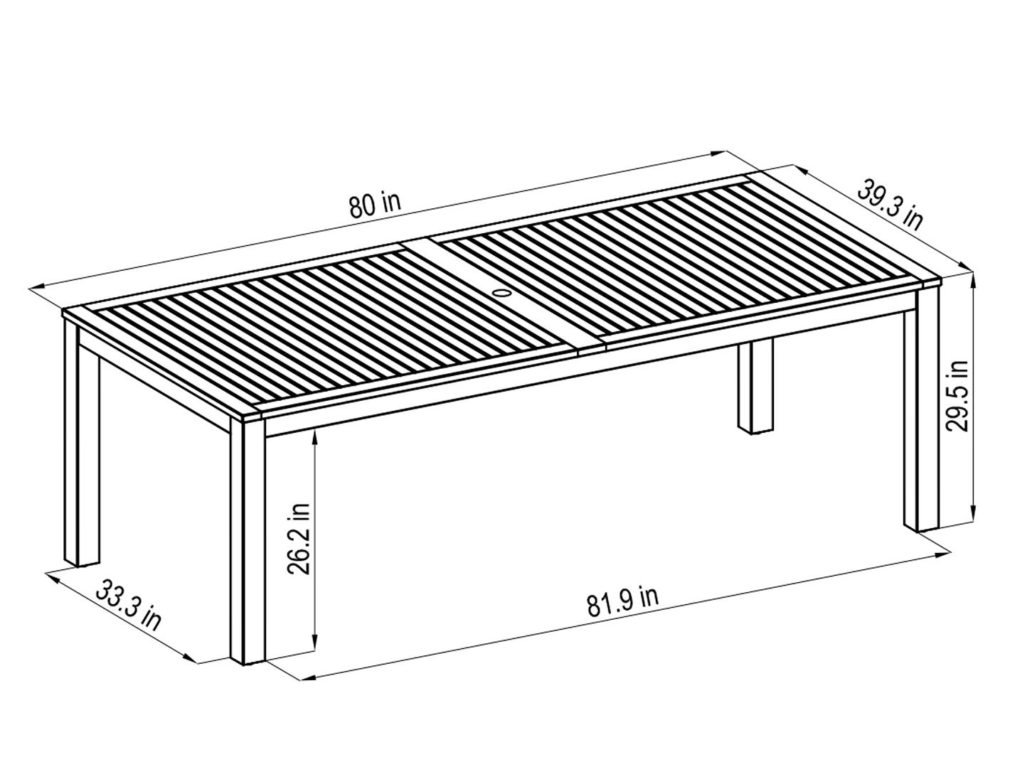 International Home Miami Amazonia Wood Outdoor Patio Dining Set