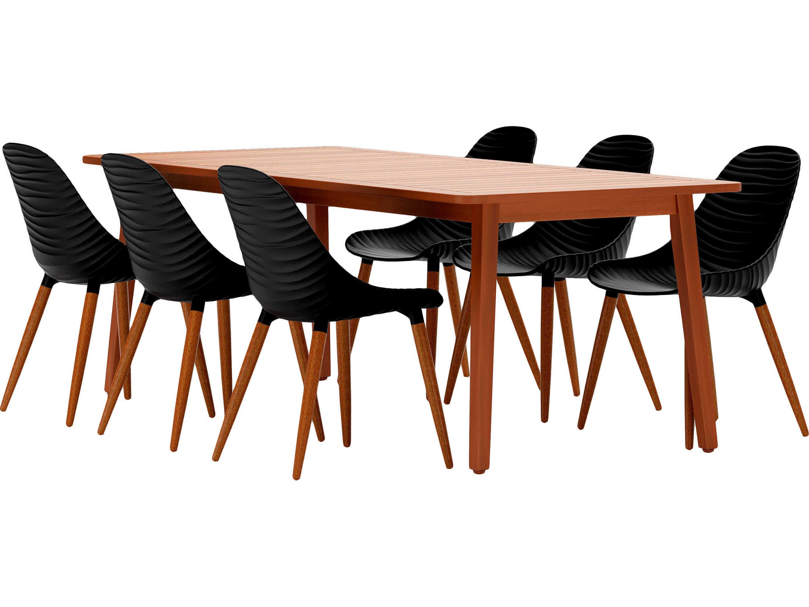 International Home Miami Amazonia Wood Outdoor Patio Dining Set