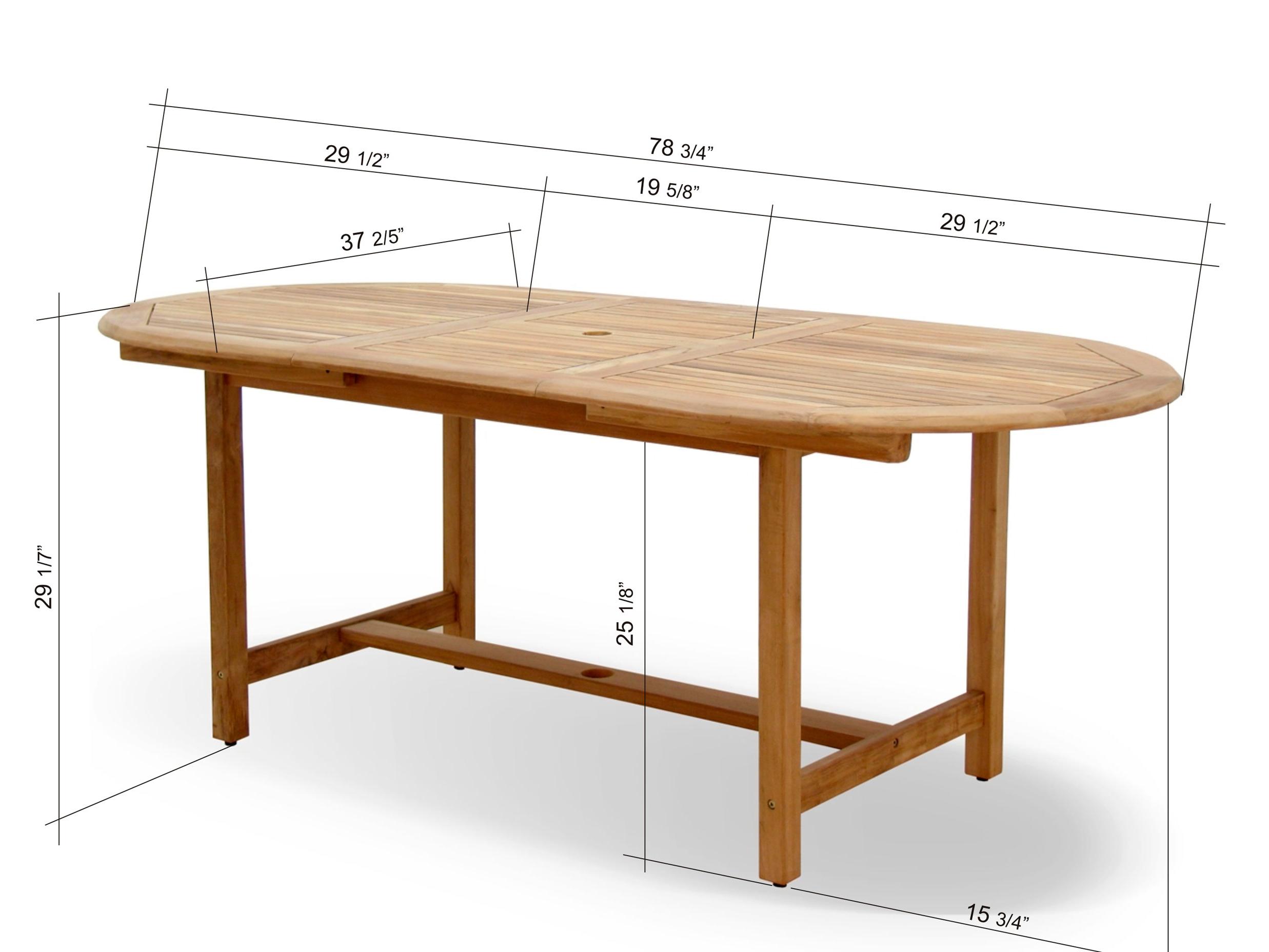 International Home Miami Amazonia Teak Outdoor Patio Dining Set