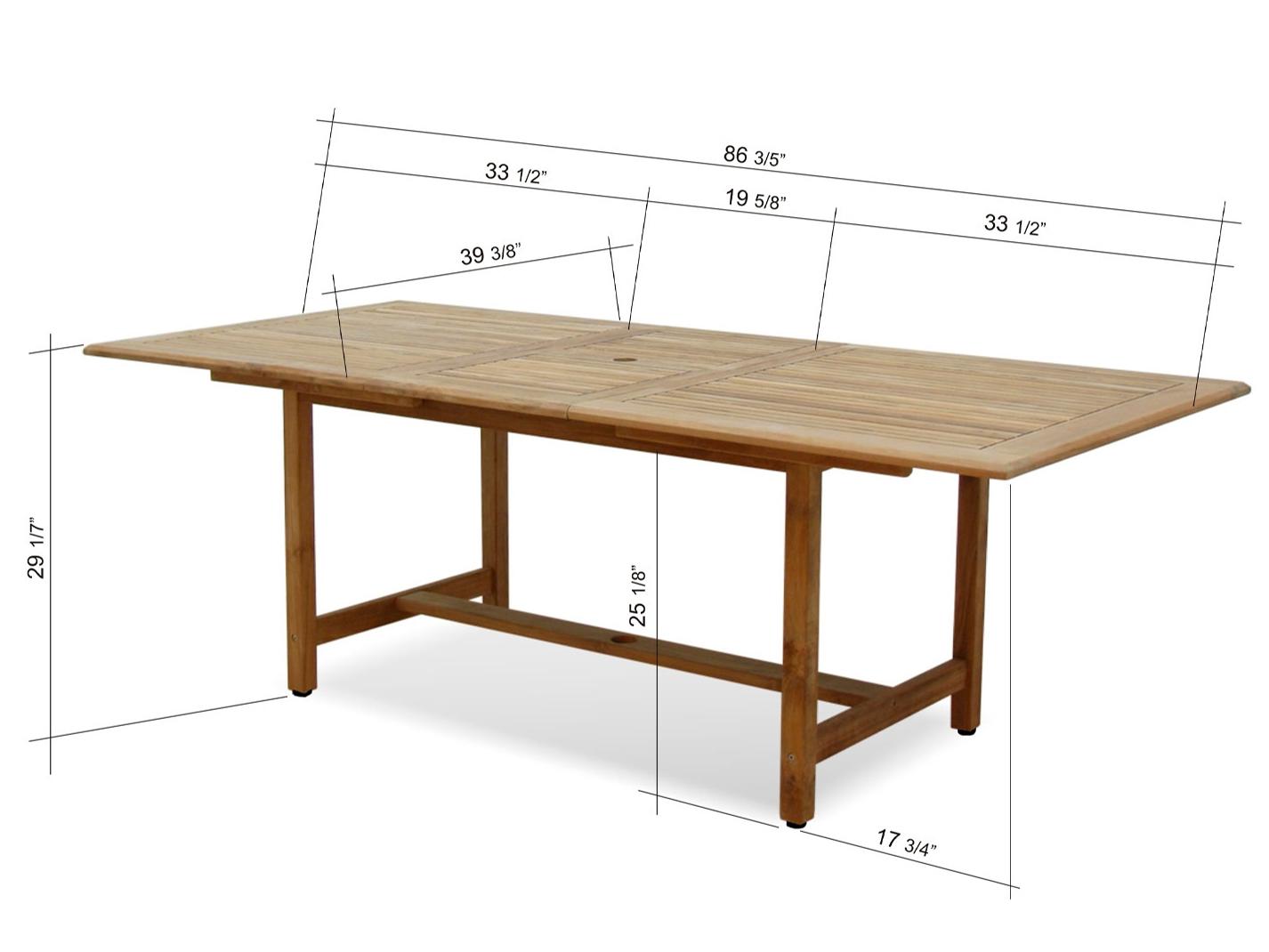International Home Miami Amazonia Teak Outdoor Patio Dining Set