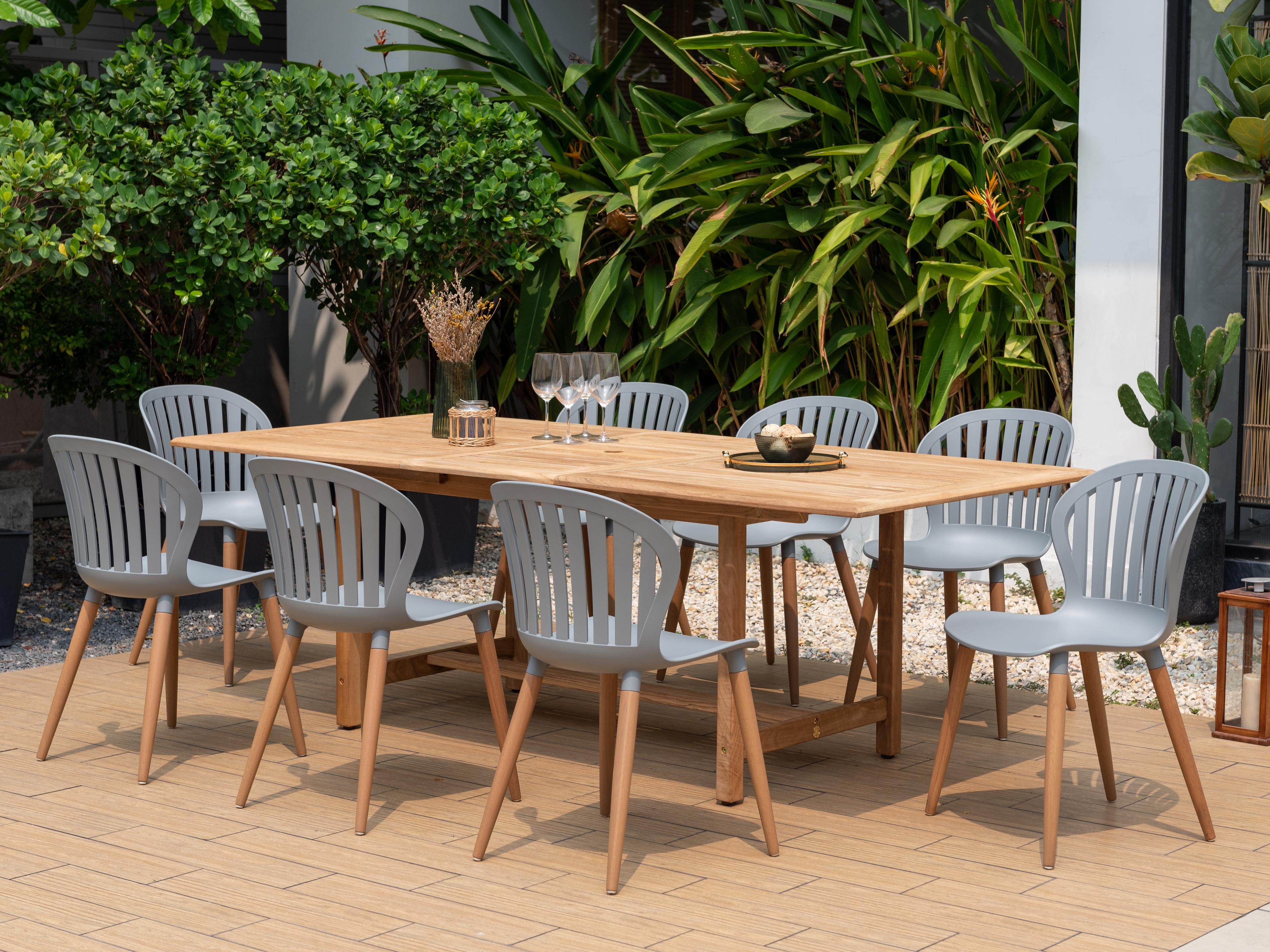 International Home Miami Amazonia Teak Patio Dining Set
