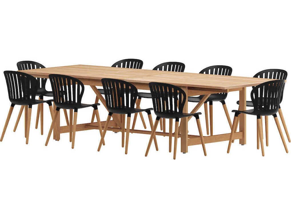 International Home Miami Amazonia Wood Patio Dining Set