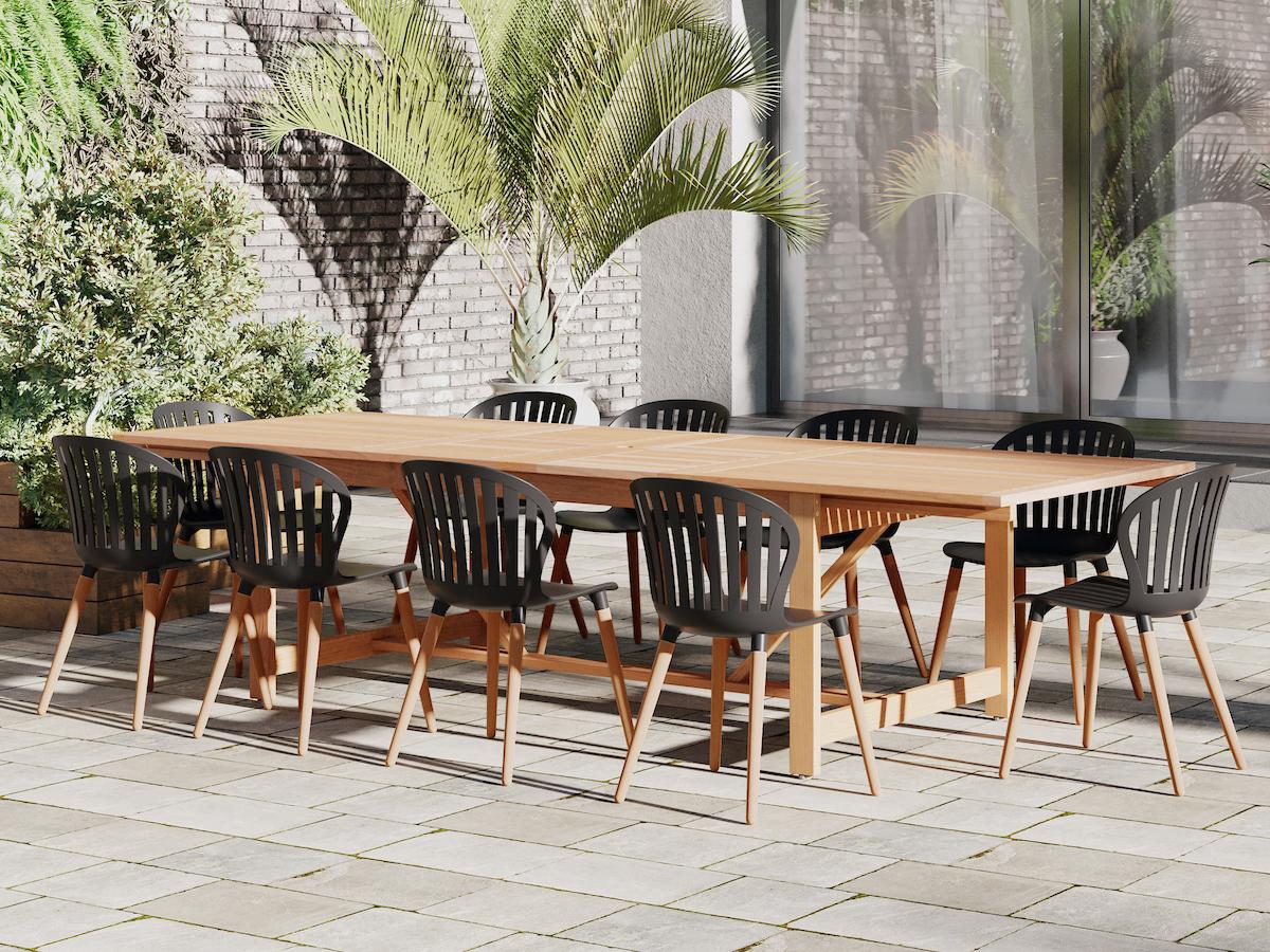 International Home Miami Amazonia Wood Patio Dining Set