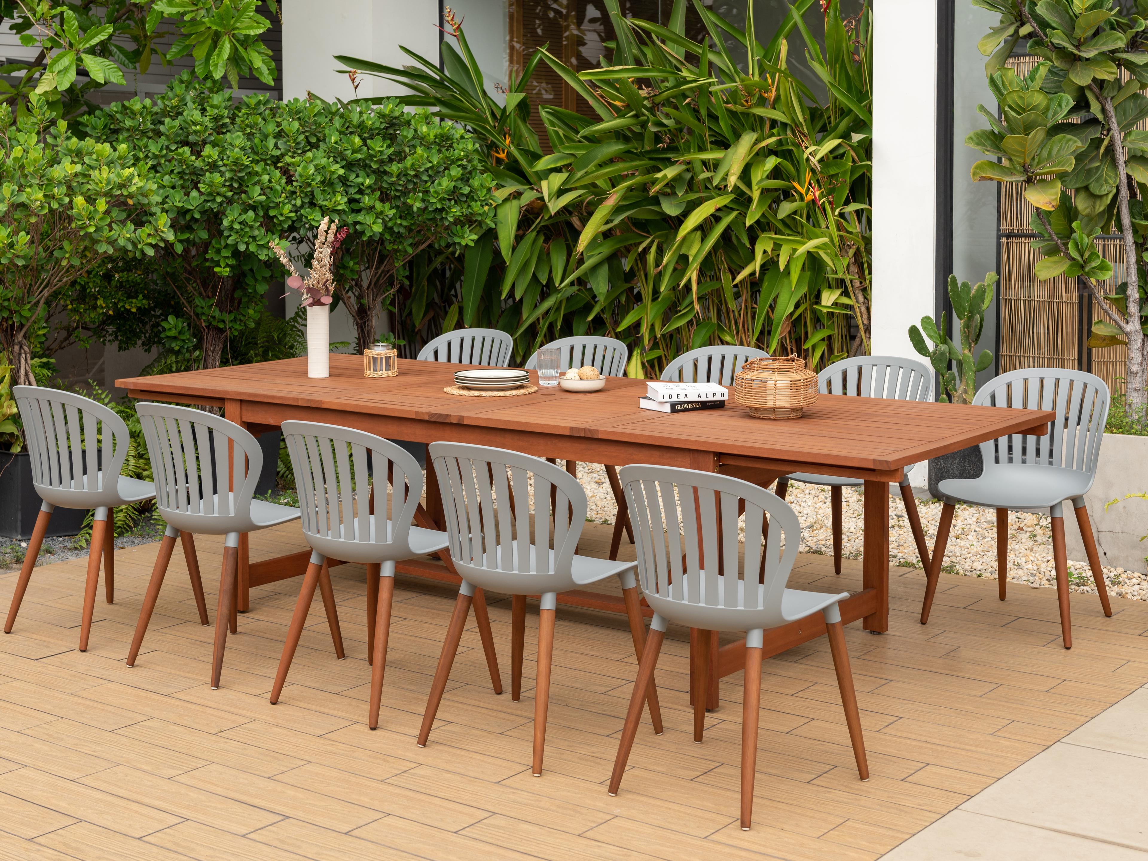 International Home Miami Amazonia Wood Outdoor Dining Set