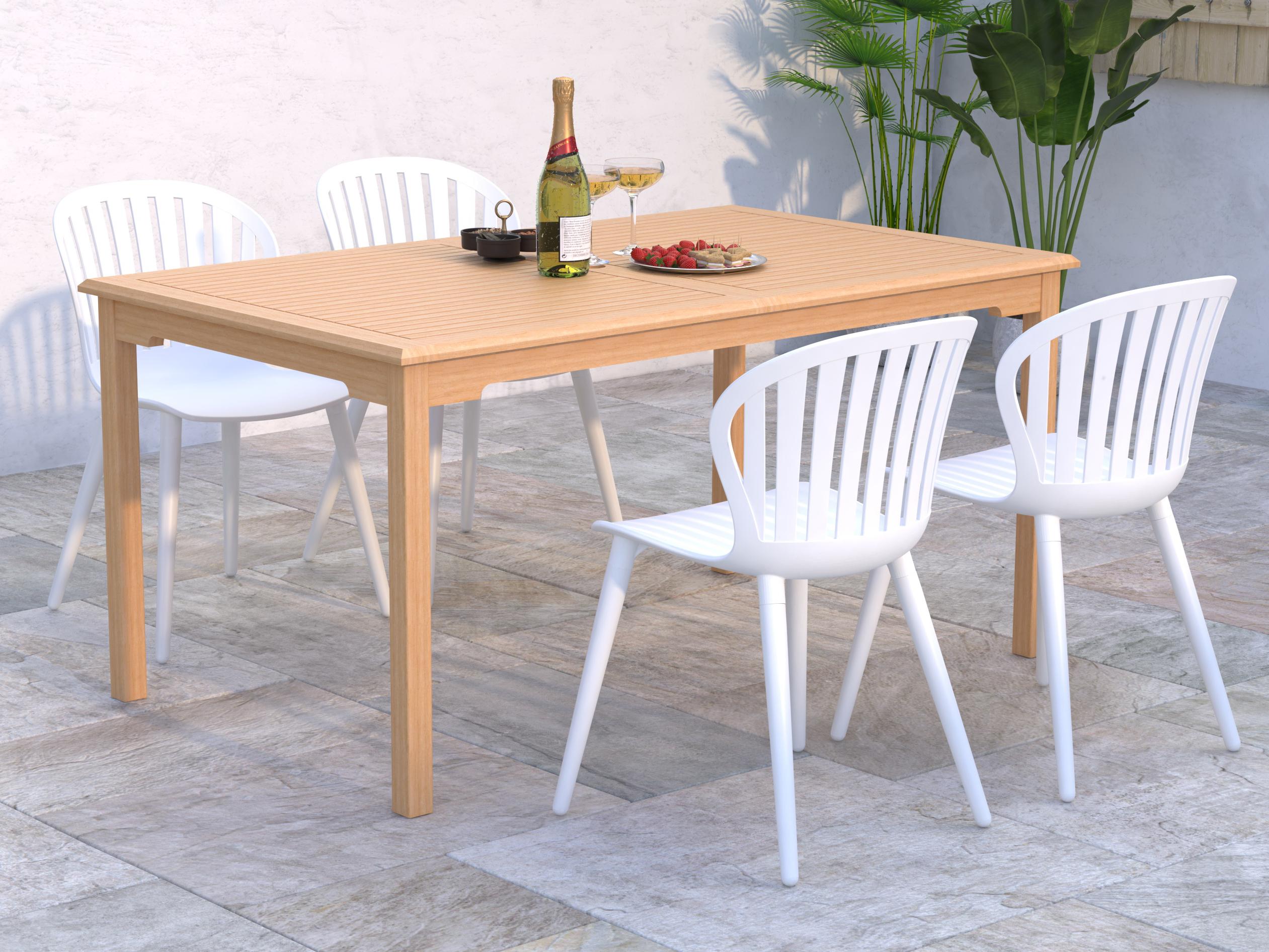 International Home Miami Amazonia Teak Outdoor Dining Set