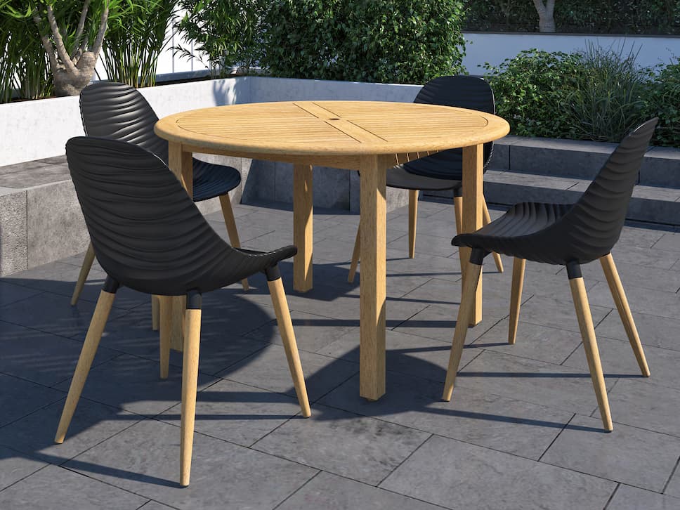 International Home Miami Amazonia Teak Outdoor Dining Set