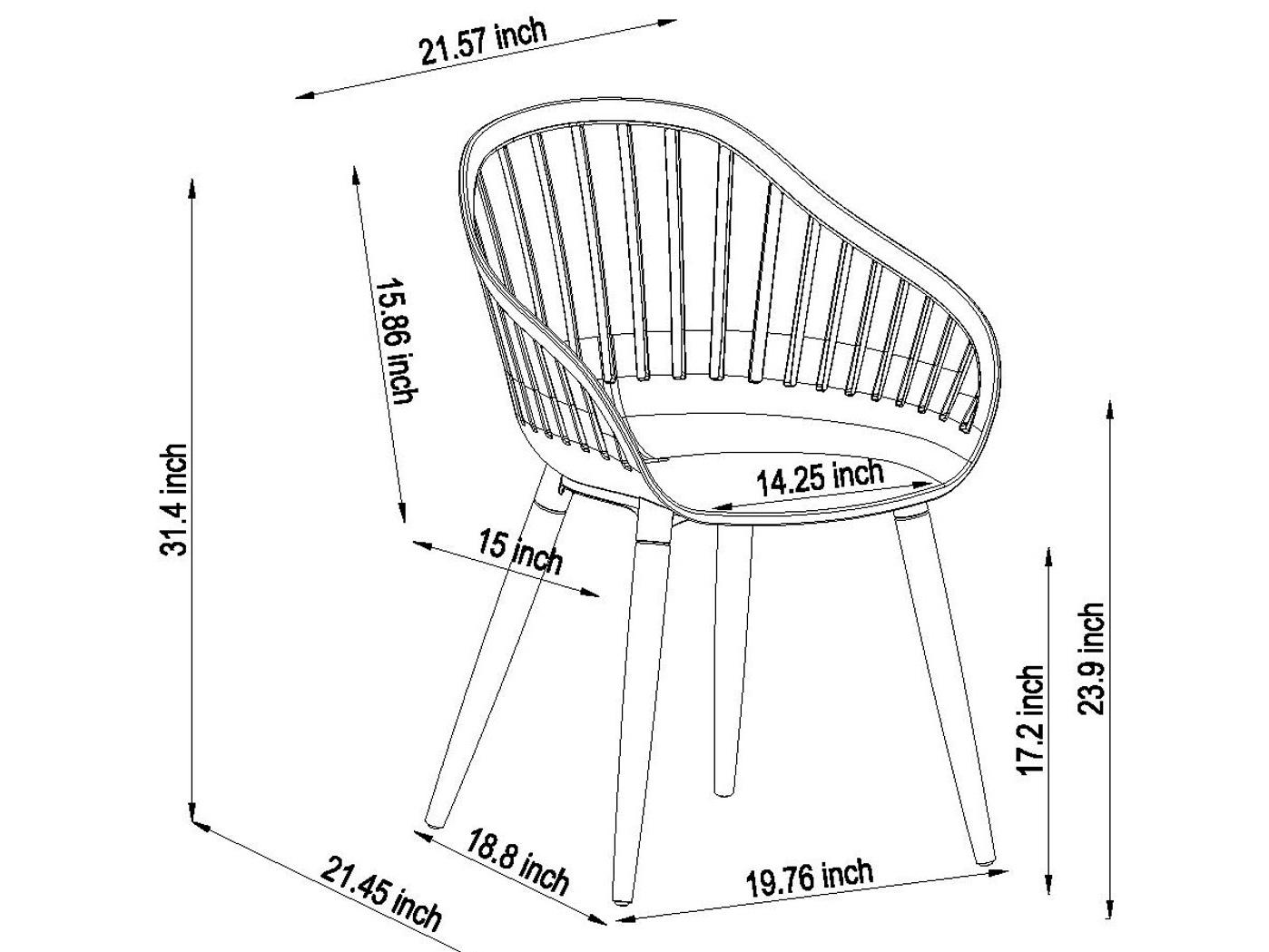 International Home Miami Amazonia Teak Outdoor Dining Set