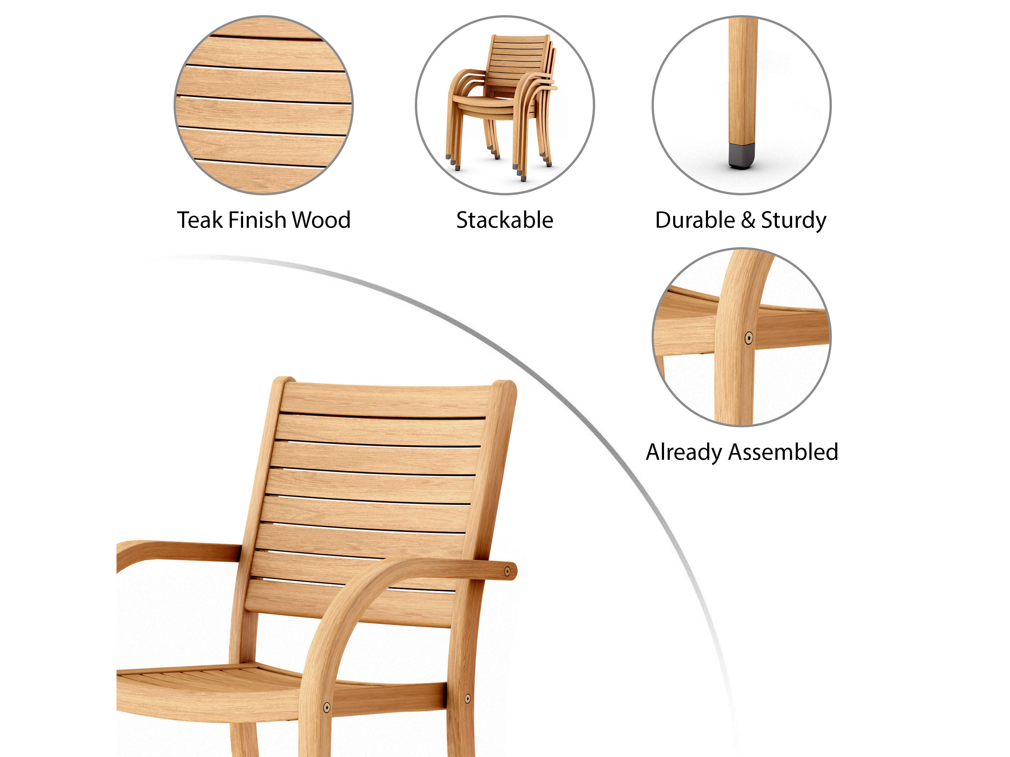 International Home Miami Amazonia Teak Patio Dining Set