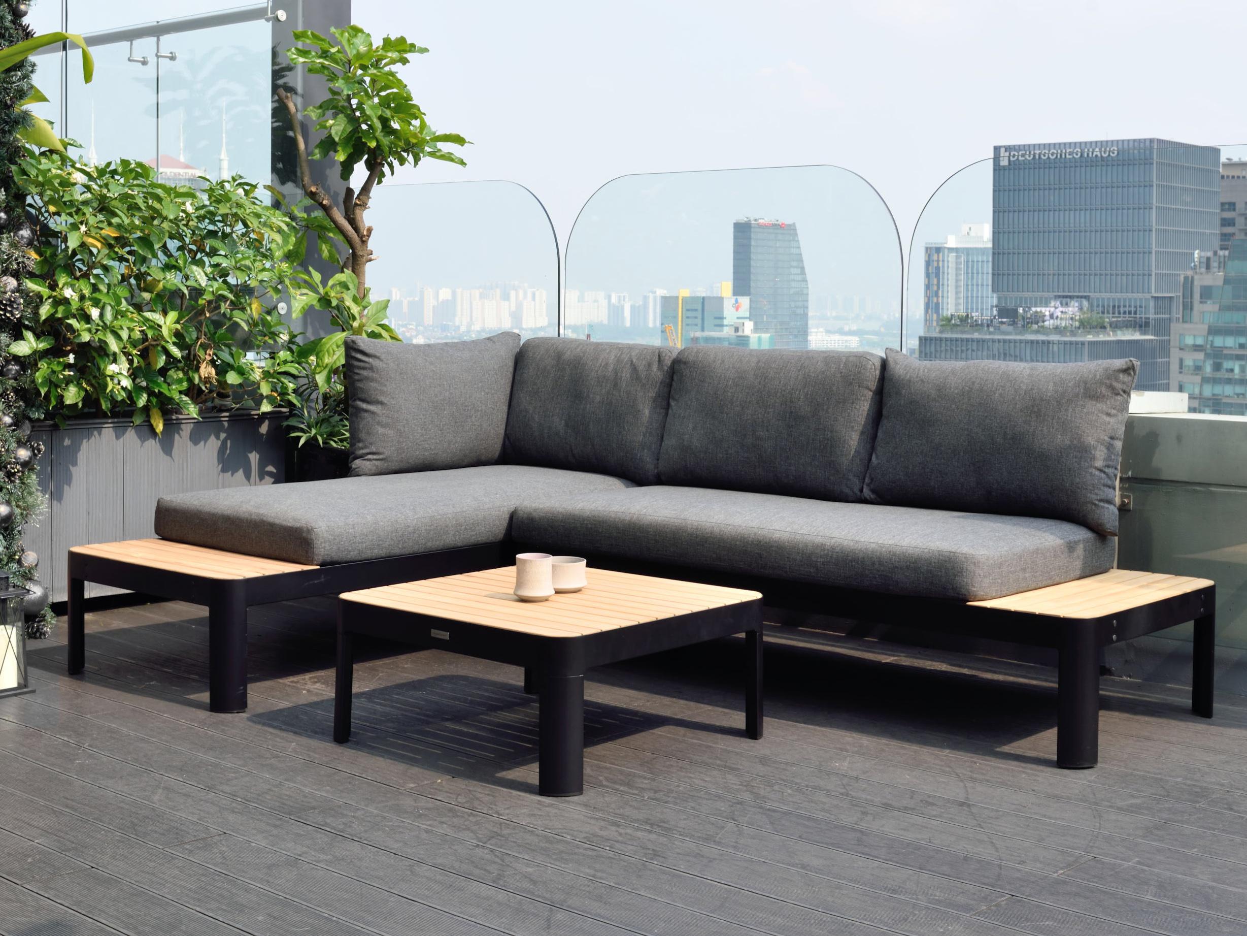 International Home Miami Amazonia Teak Patio Lounge Set