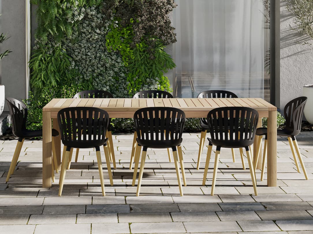 International Home Miami Amazonia Teak Patio Dining Set