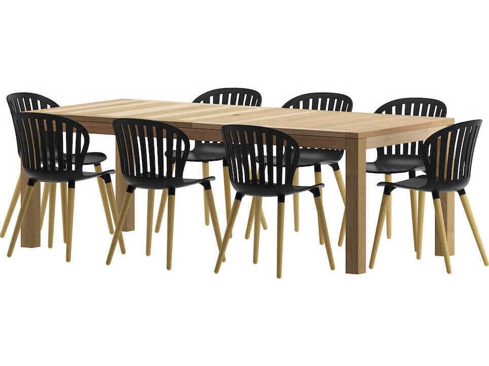 International Home Miami Amazonia Teak Patio Dining Set