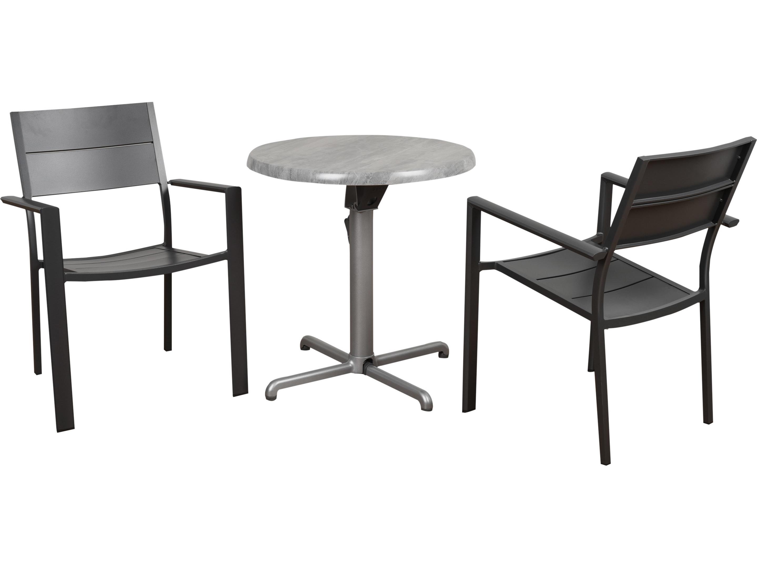 International Home Miami Atlantic Koningsdam 3 Piece Round Patio Dining Set