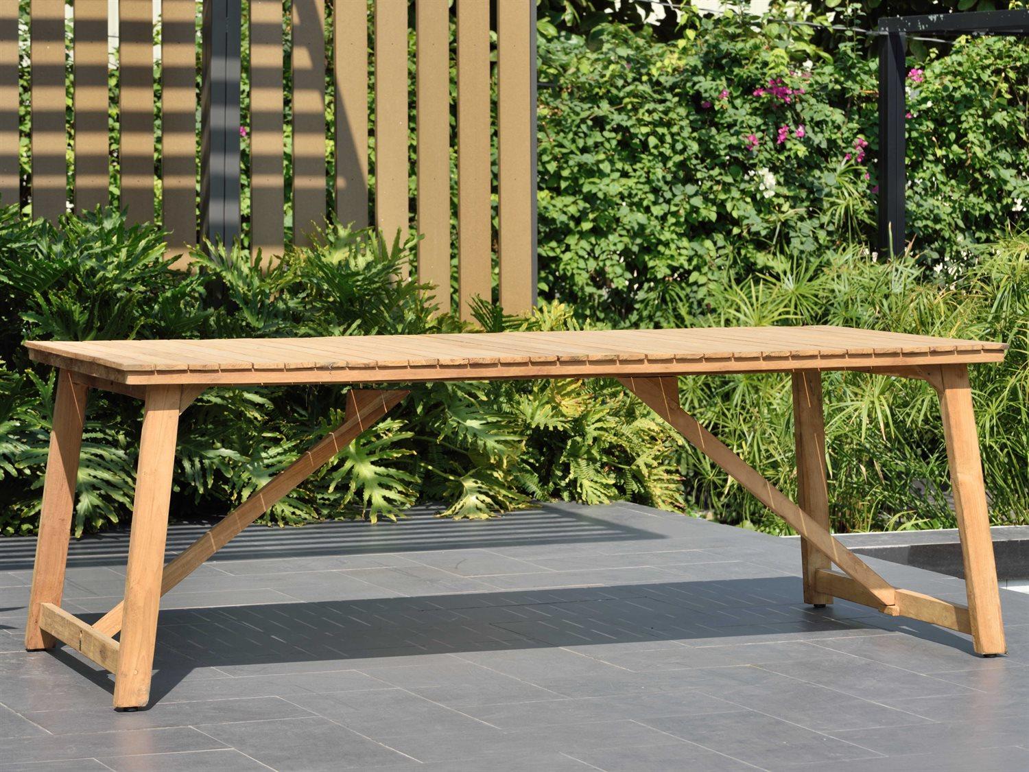 International Home Miami Amazonia Klaire 9 Piece Rectangular Wood Patio Dining Set