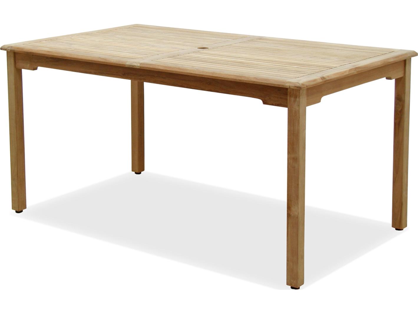 International Home Miami Amazonia Charlotte 7 Piece Teak Rectangular Outdoor Dining Set