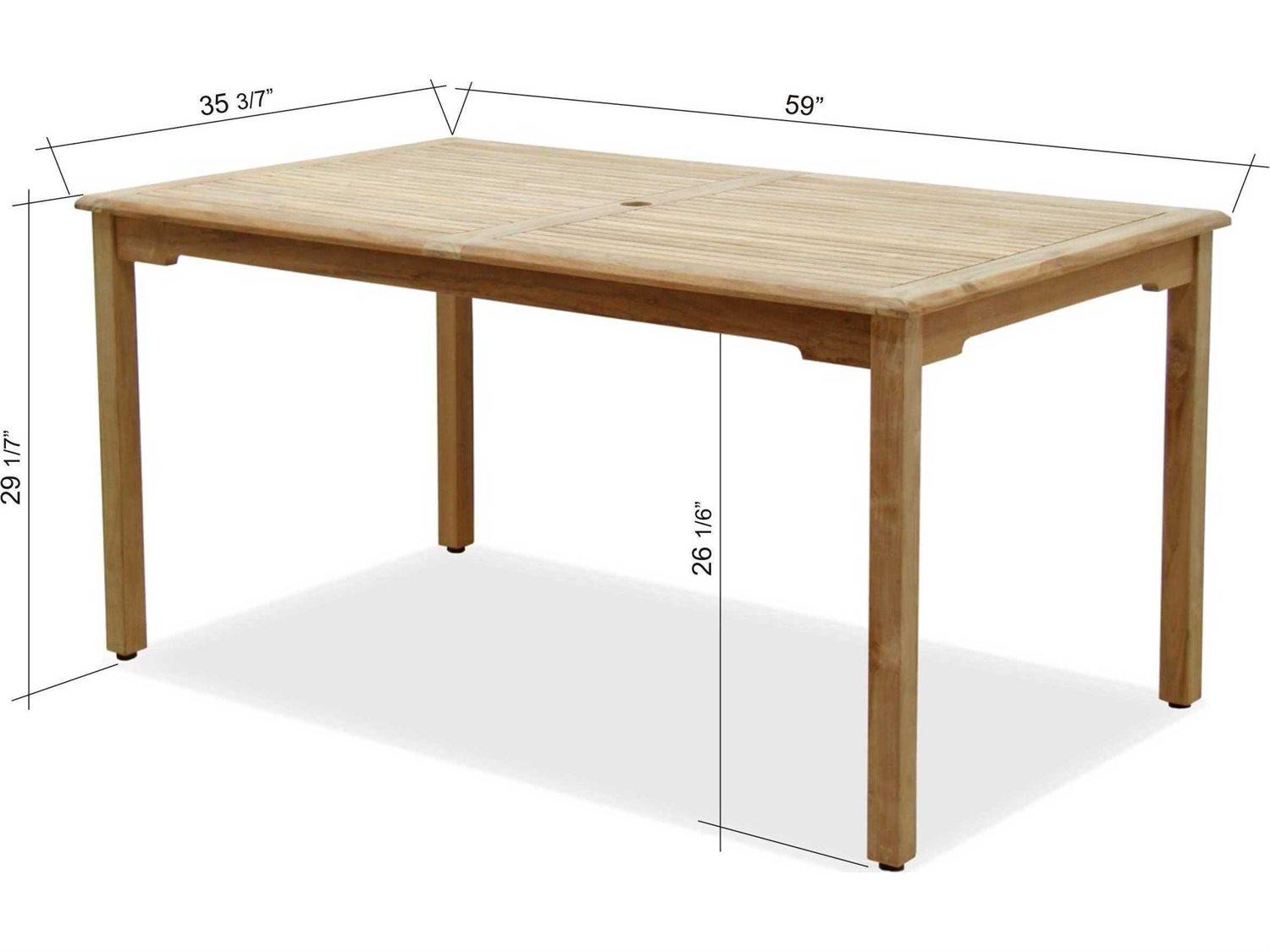 International Home Miami Amazonia Fontana 5 Piece Rectangular Wood Outdoor Patio Dining Set