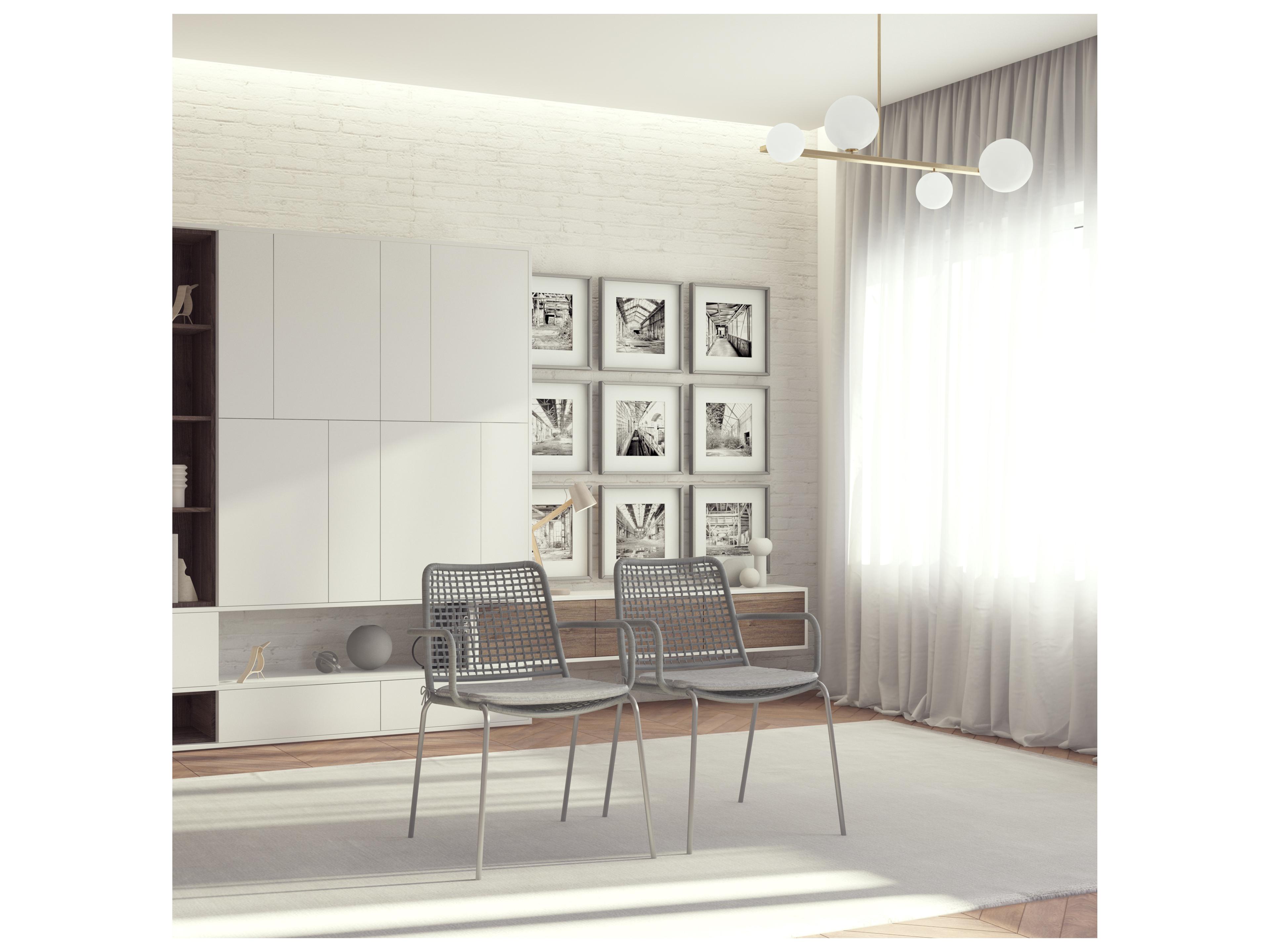 International Home Miami Amazonia Oberon Gray Resin Side chair Set of 2