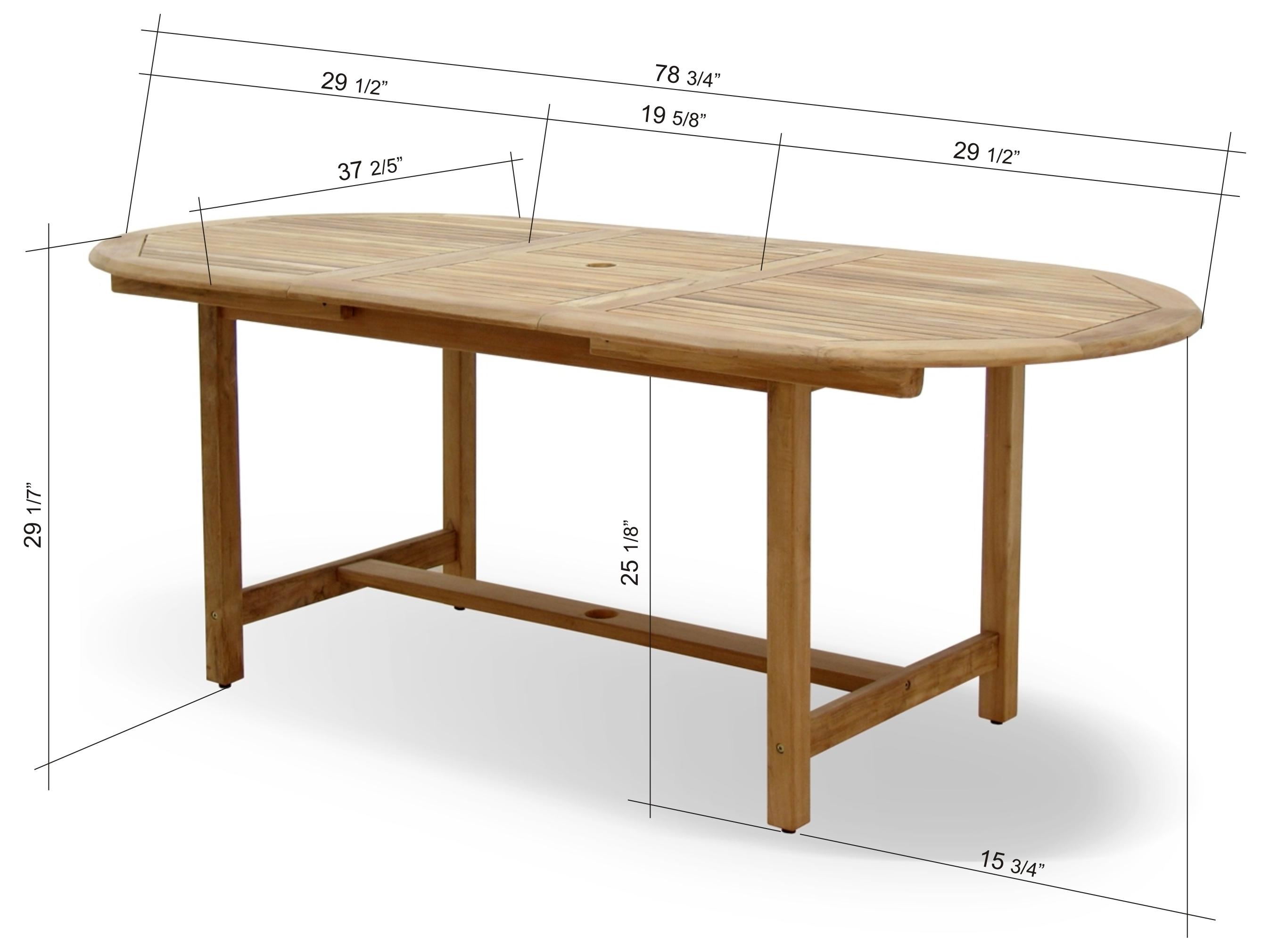 International Home Miami Amazonia Lauda Teak 7 Piece Outdoor Oval Extendable dining set with Grey chairs