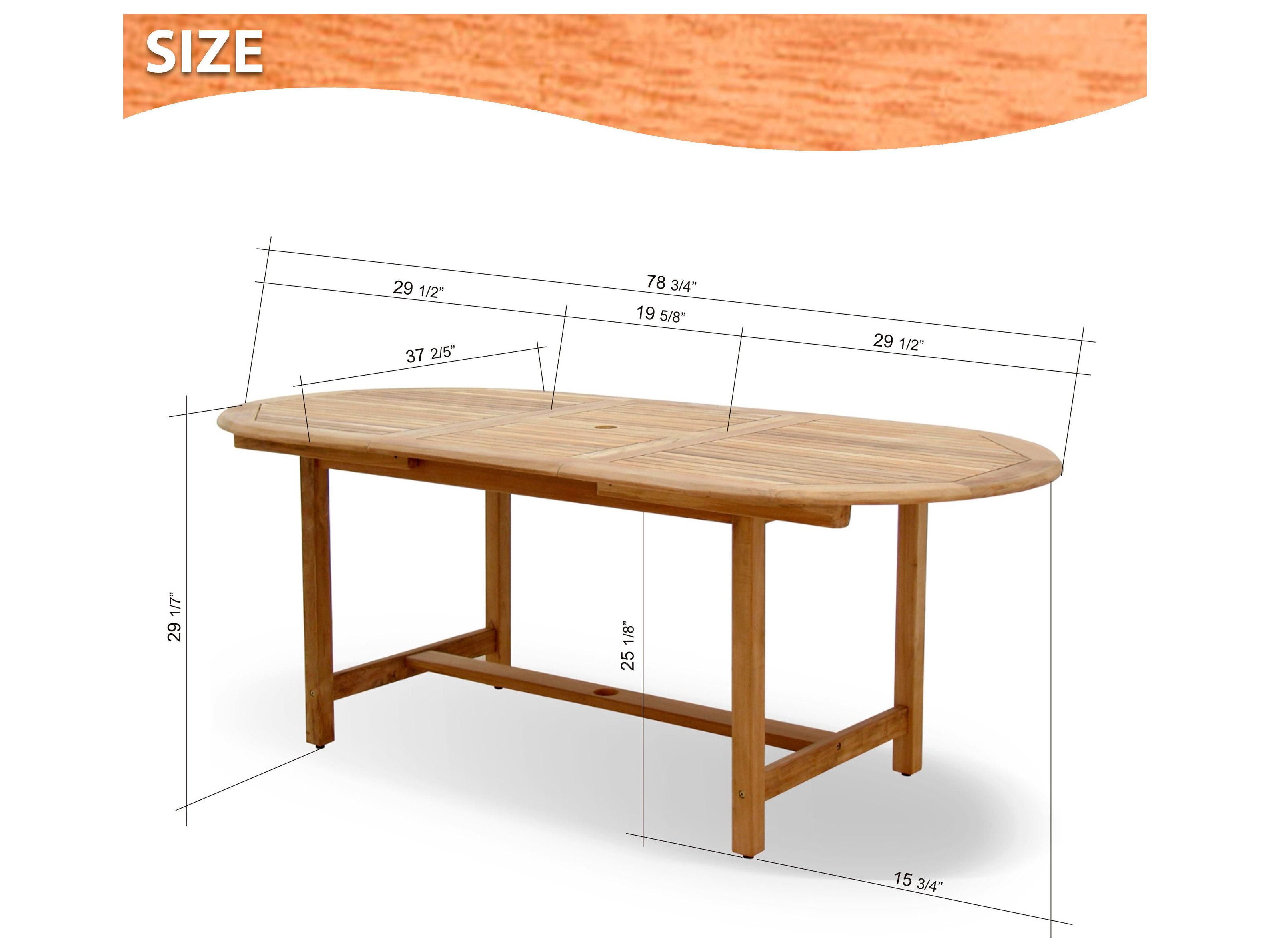 International Home Miami Amazonia Lauda Teak 7 Piece Outdoor Oval Extendable dining set with Grey chairs
