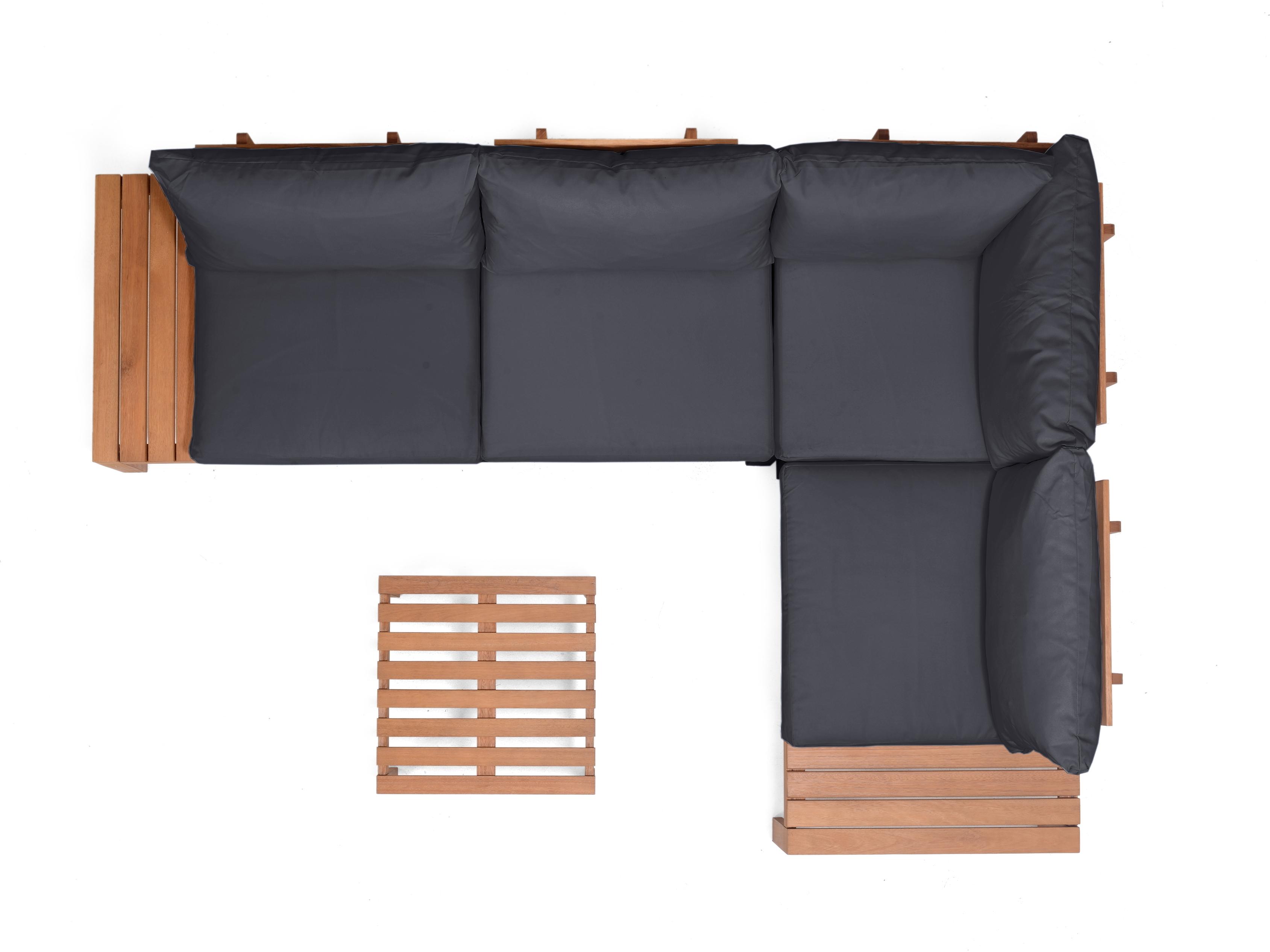 International Home Miami Amazonia Teak Finish Montecarlo 3-Piece Deep Seat Conversation Set With Cushions