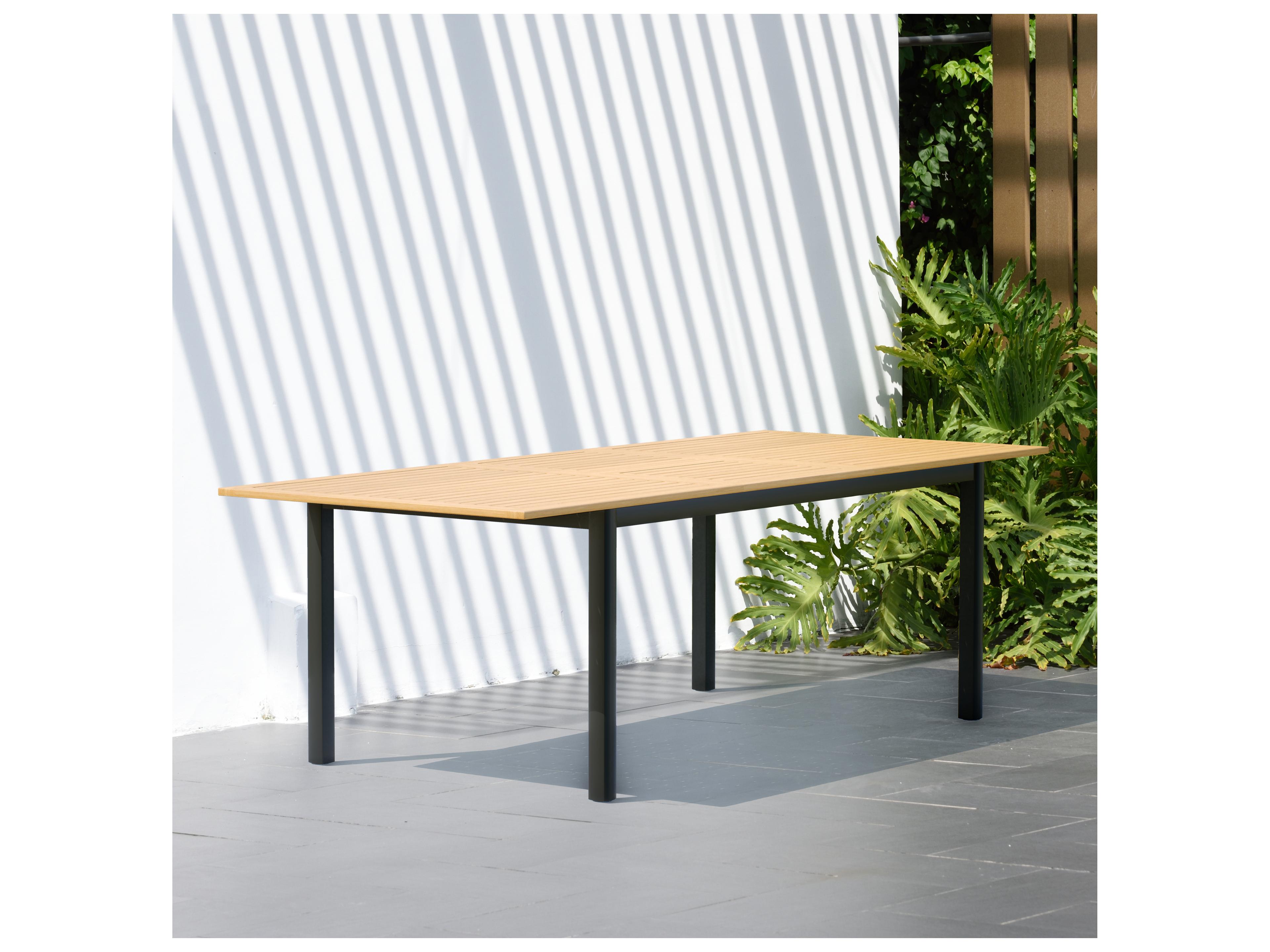 International Home Miami Amazonia 9 Piece Rectangular Patio Dining Set - Grey Plastic/Resin Chairs