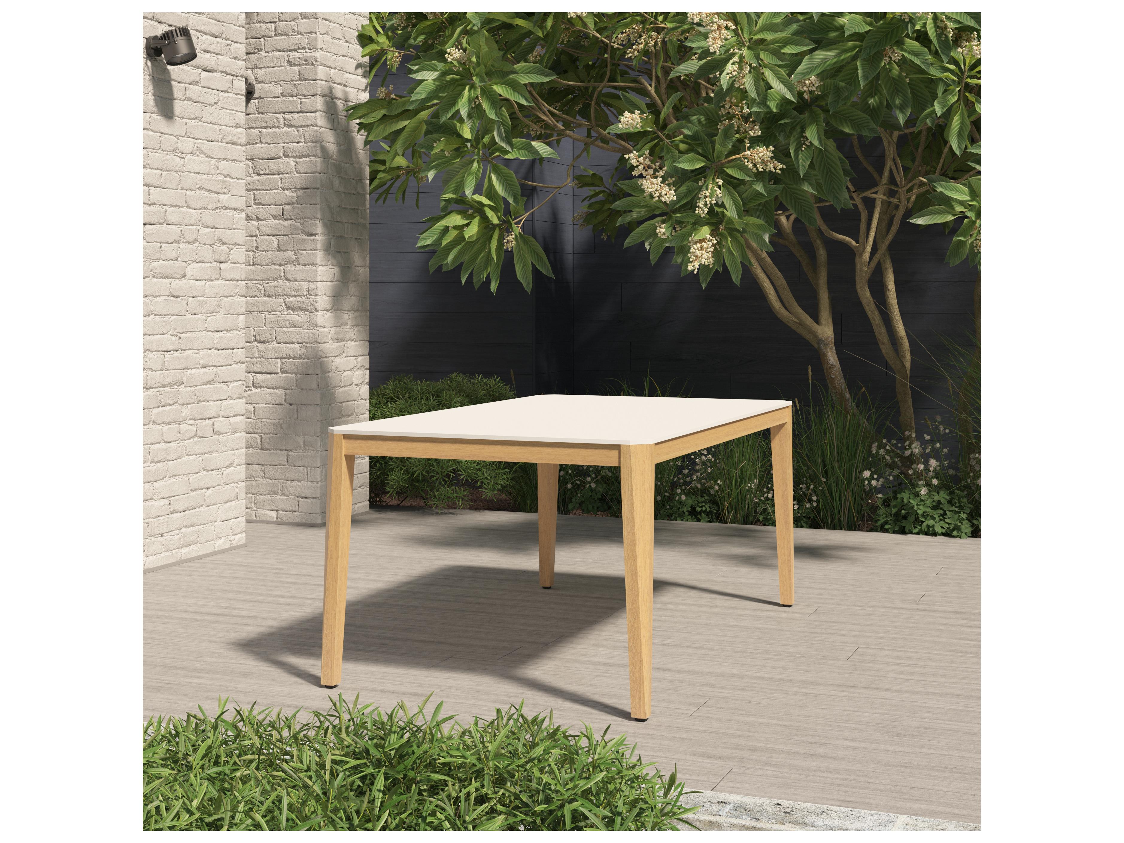 International Home Miami Amazonia Bahrain Modern Outdoor Rectangular White Rectangular Dining Table