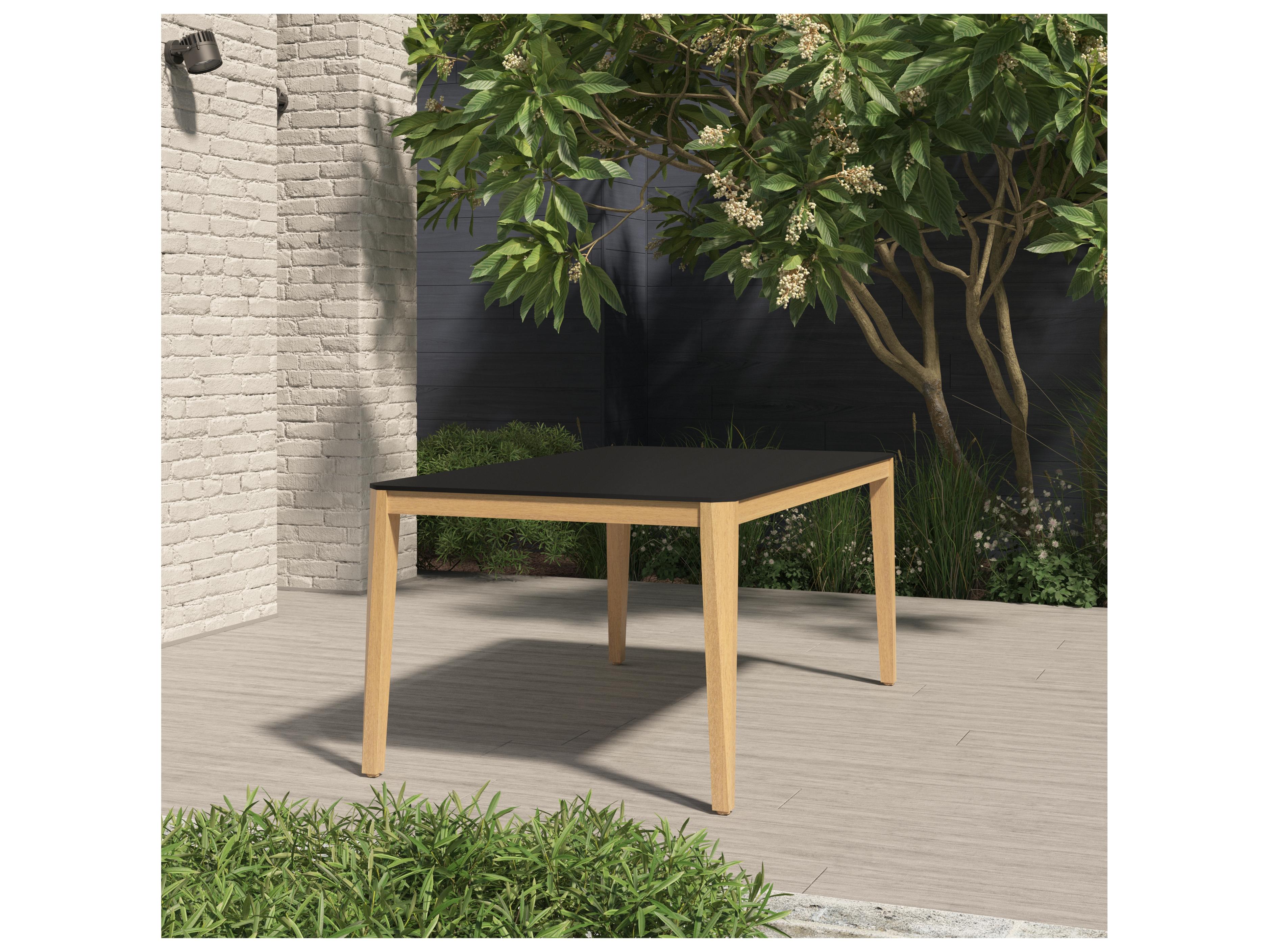 International Home Miami Amazonia Romagna 170 inch Black 5 Person Outdoor Rectangular dining Set