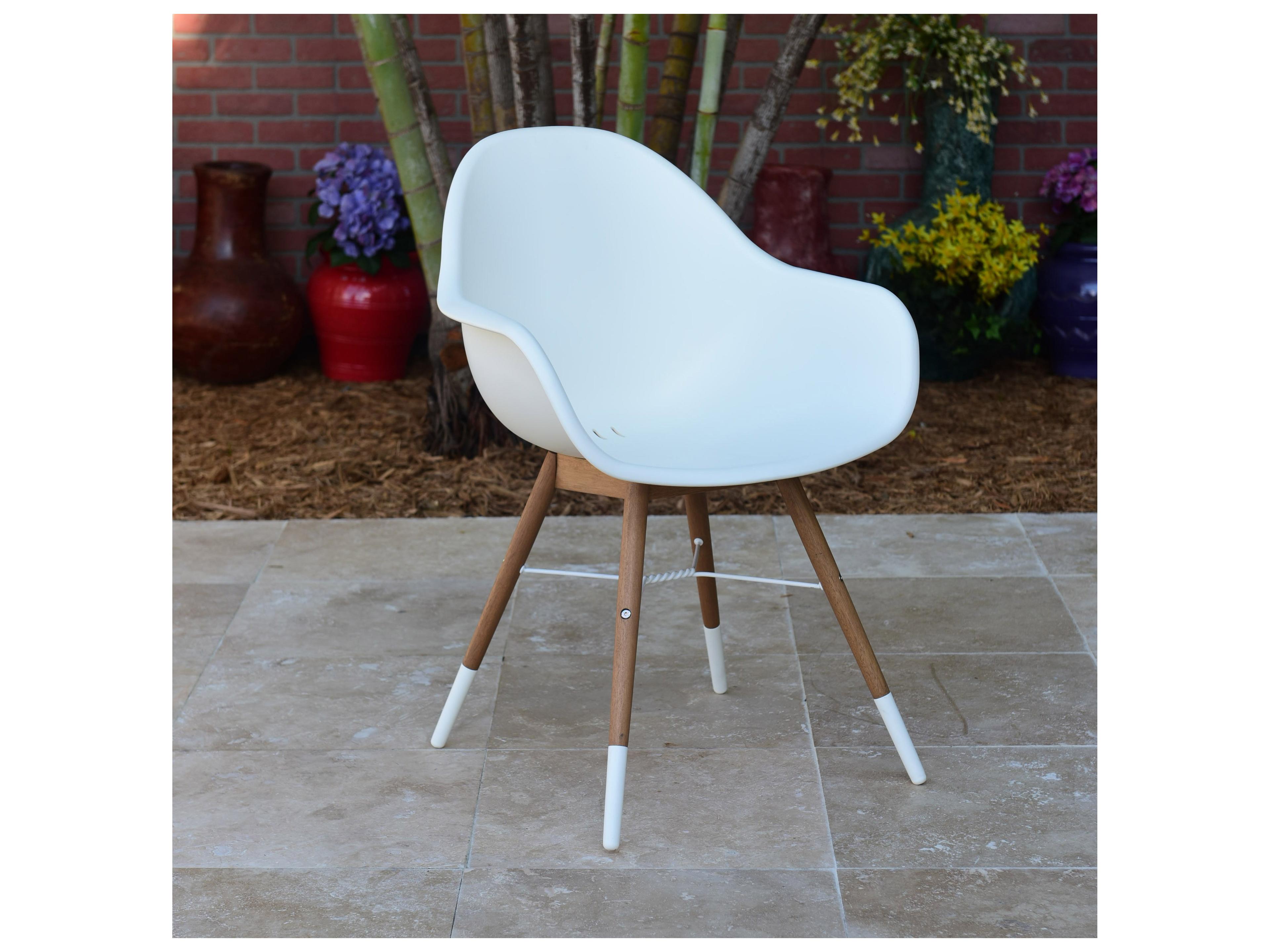 International Home Miami Amazonia Bahrain 170 inch White 7 Person Outdoor Rectangular dining Set