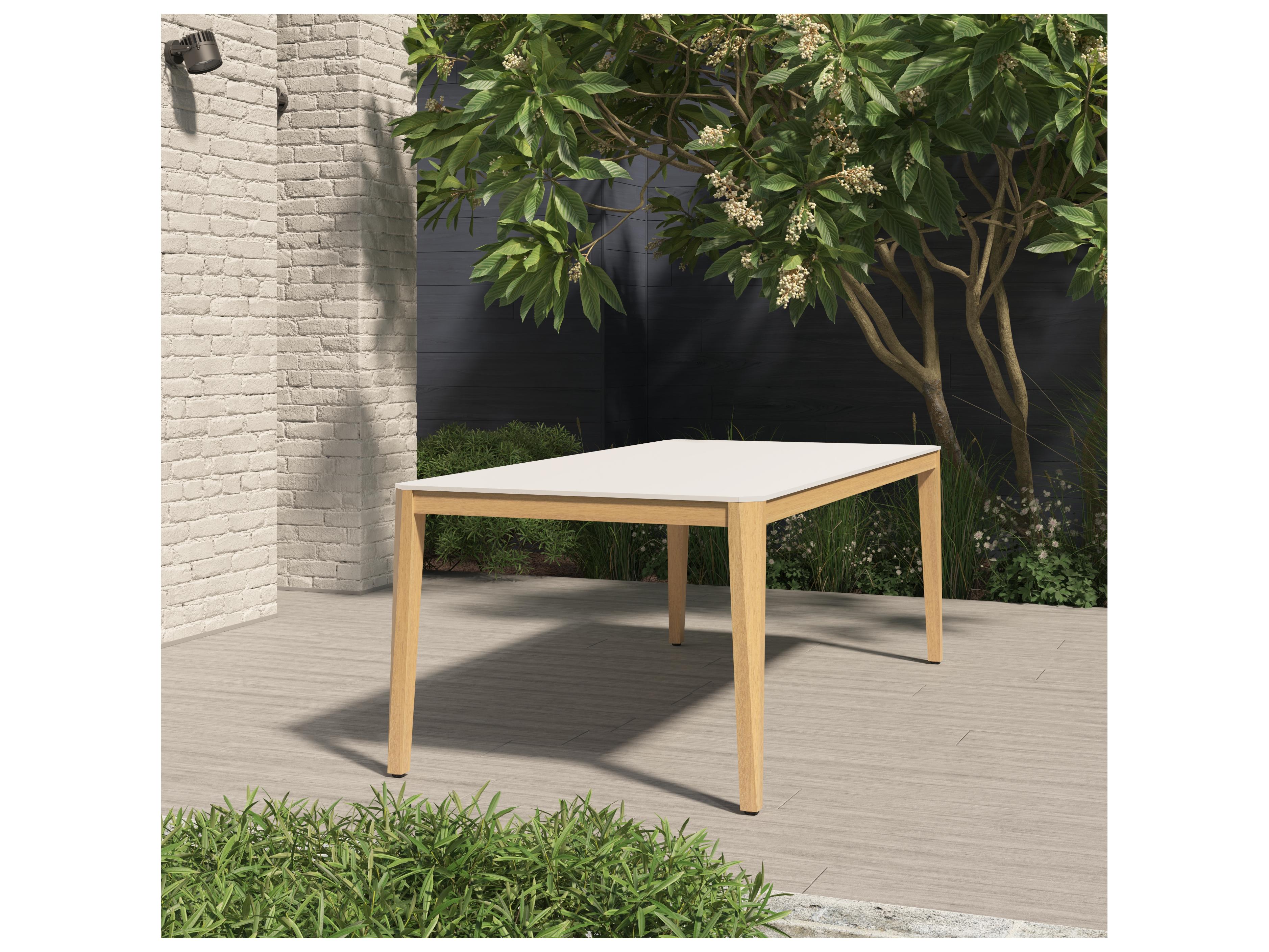 International Home Miami Amazonia Bahrain 215 inch White 9 Person Outdoor Rectangular dining Set