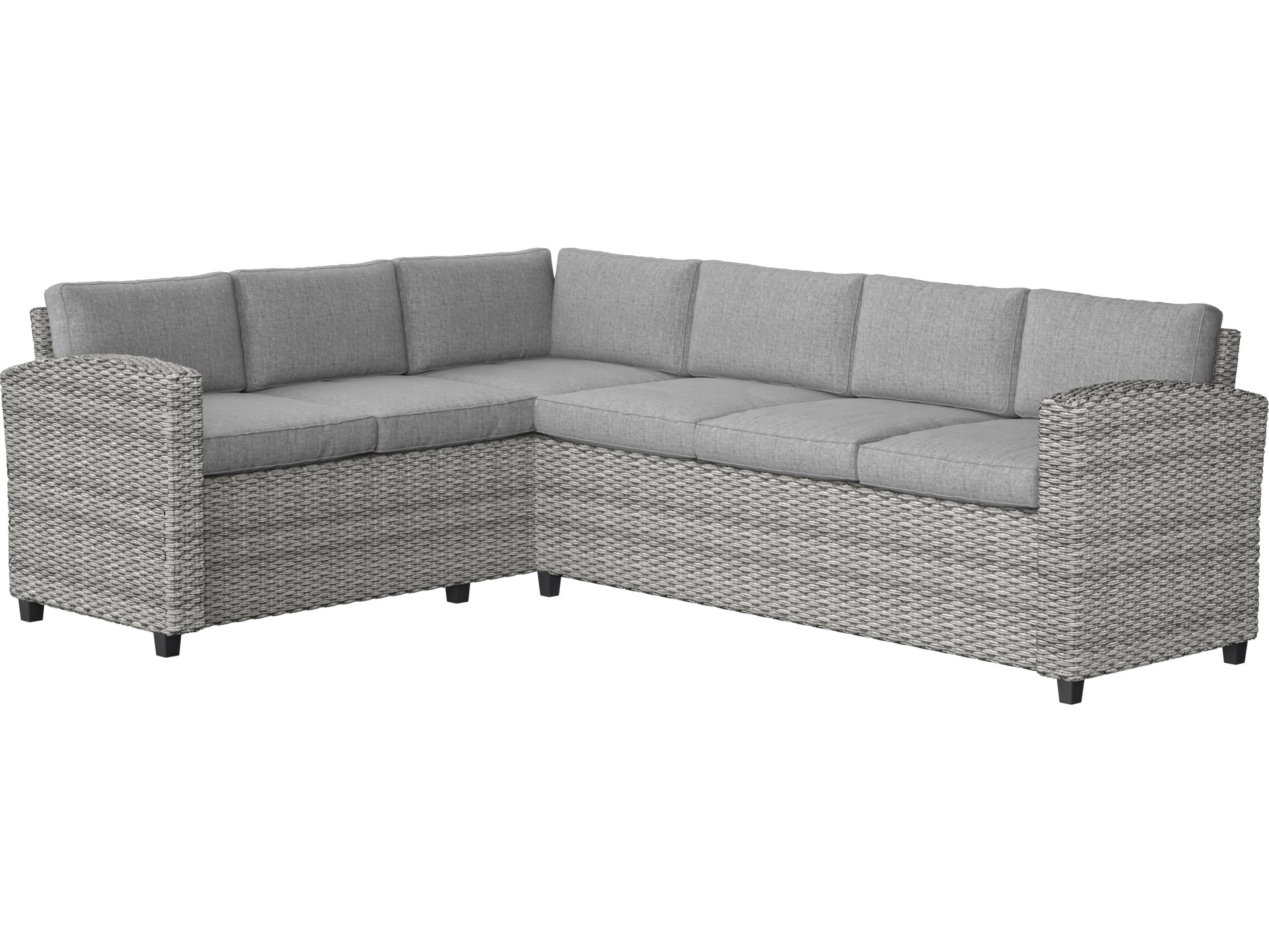 International Home Miami Amazonia 2 Piece Wicker/Rattan 5 Person Seating Group