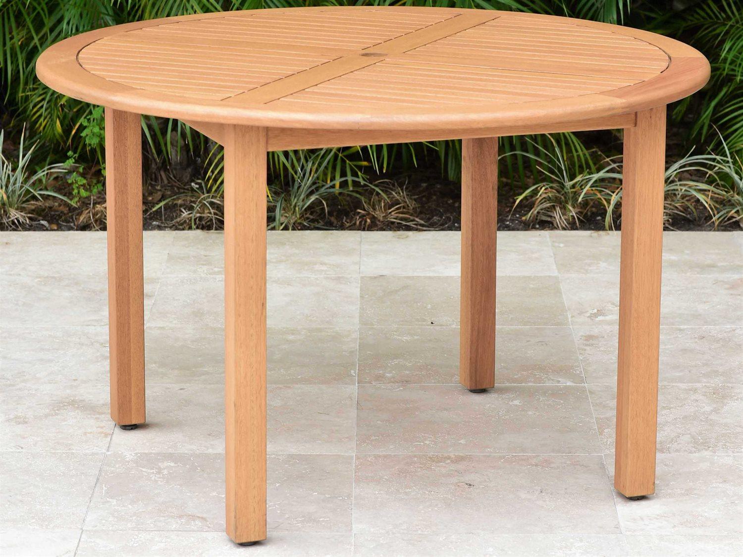 International Home Miami Amazonia Damian 5 Piece Round Wood Outdoor Dining Set