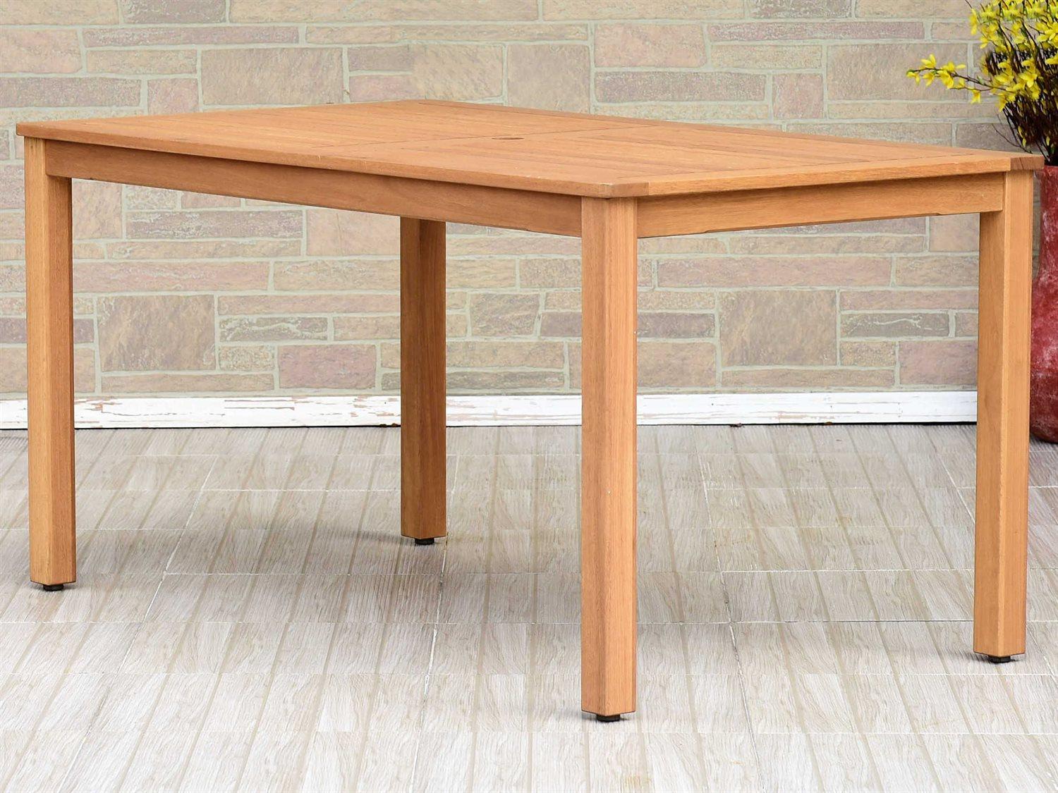 International Home Miami Amazonia Damian 7 Piece Rectangular Wood Outdoor Dining Set