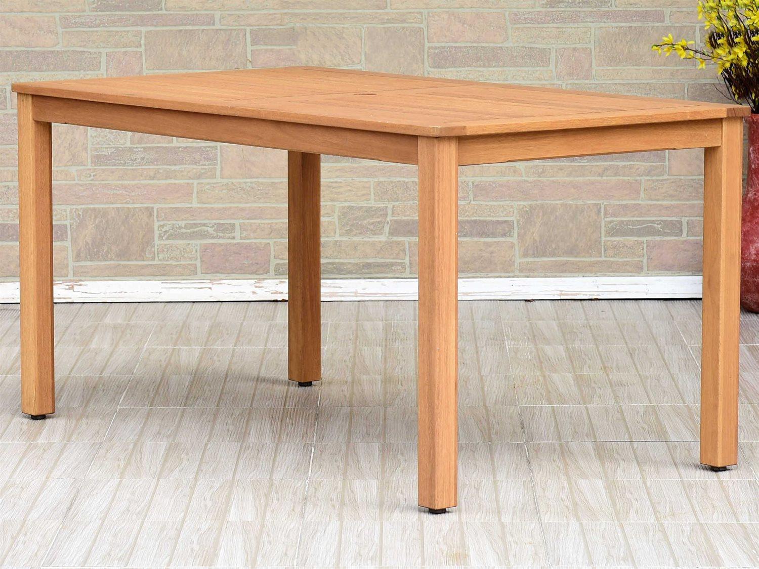 International Home Miami Amazonia Damian 5 Piece Rectangular Wood Outdoor Dining Set