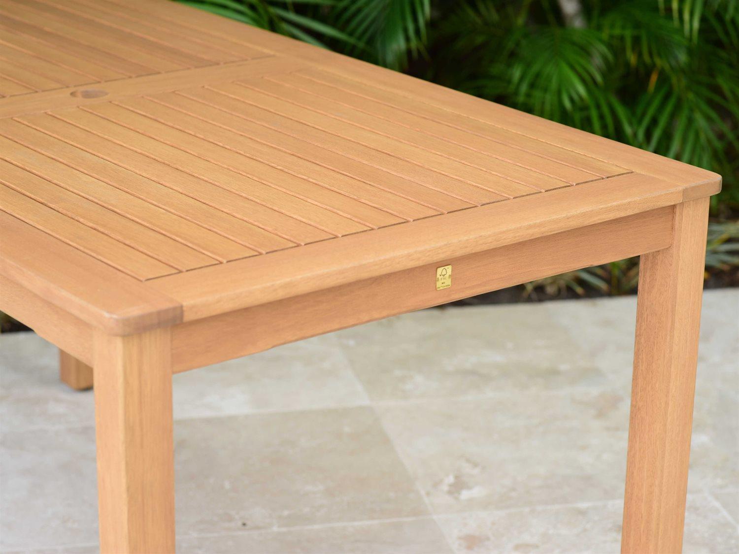 International Home Miami Amazonia Damian 5 Piece Rectangular Wood Outdoor Dining Set