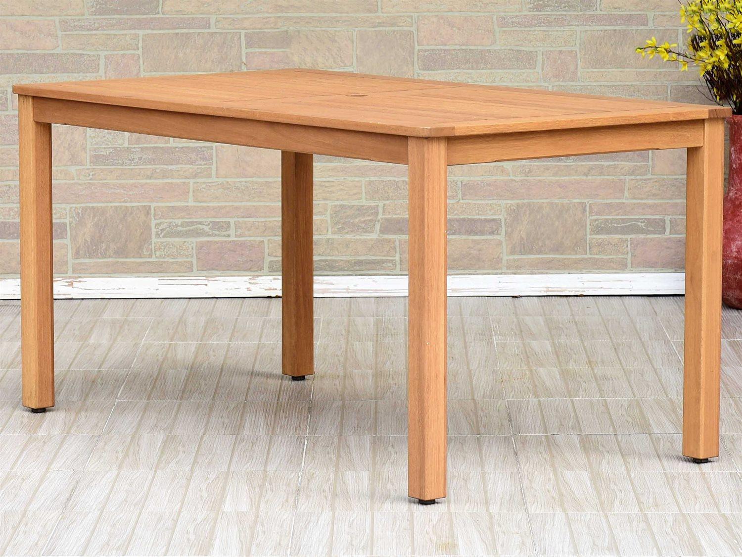 International Home Miami Amazonia Damian 5 Piece Rectangular Wood Outdoor Patio Dining Set