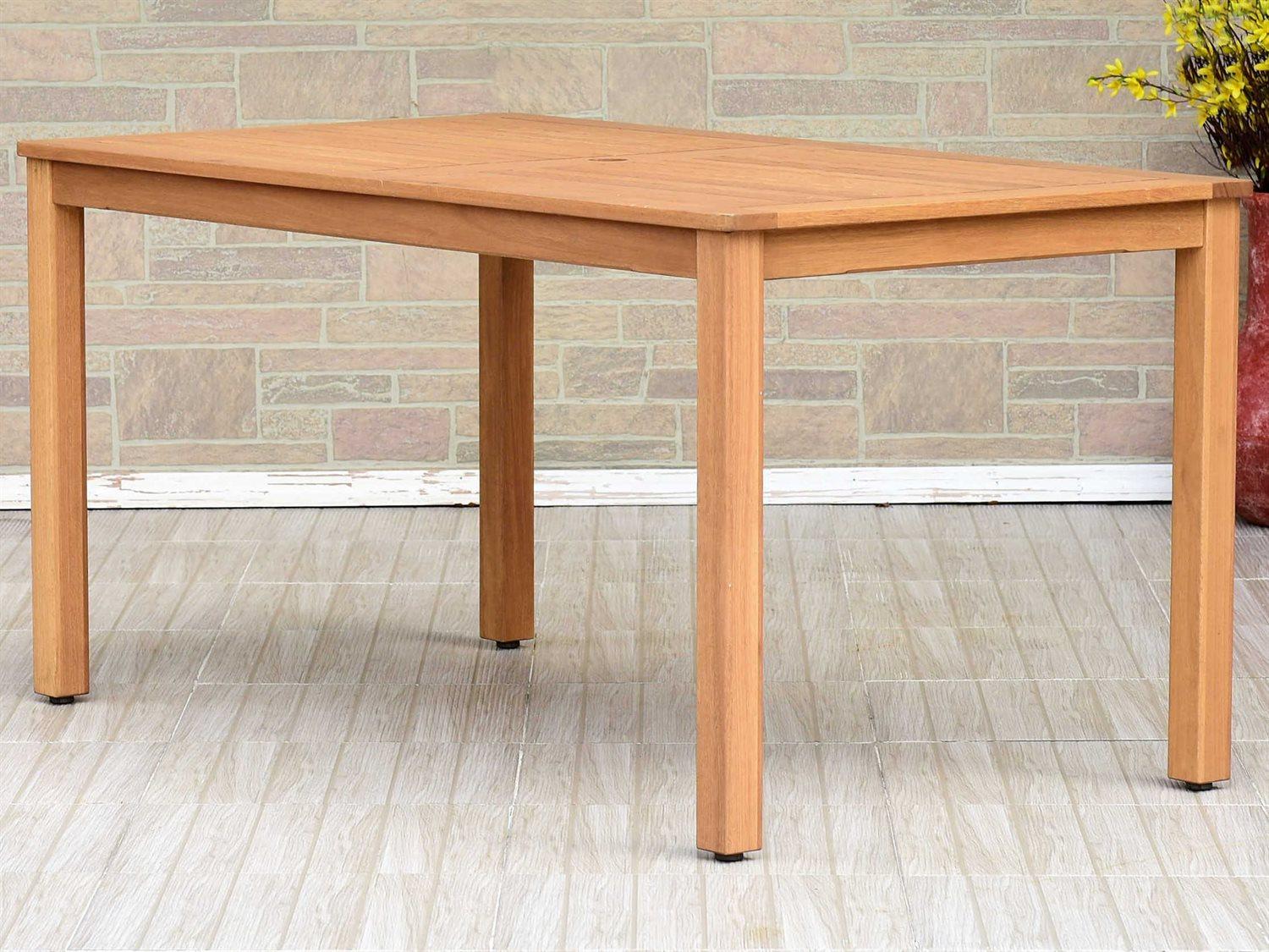 International Home Miami Amazonia Koningsdam 7 Piece Rectangular Wood Patio Dining Set