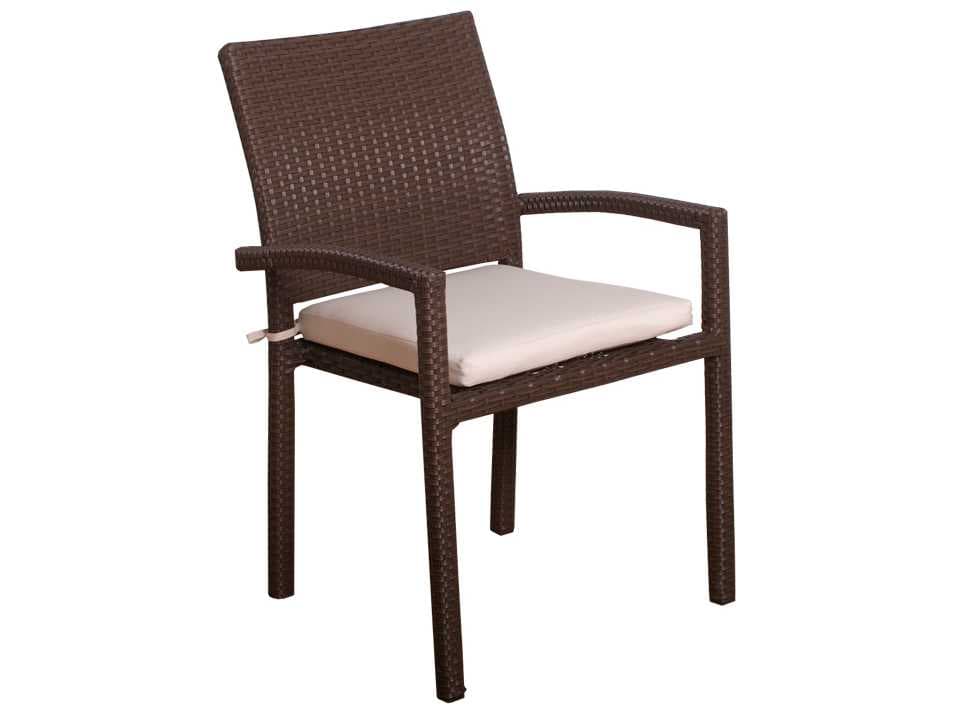 International Home Miami Atlantic Wicker Liberty Outdoor Dining Arm Chair Set of 4