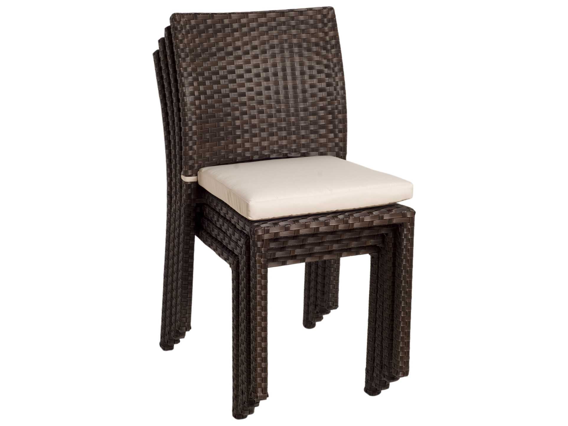 International Home Miami Atlantic Wicker Liberty Outdoor Patio Dining Side Chair Set of 4