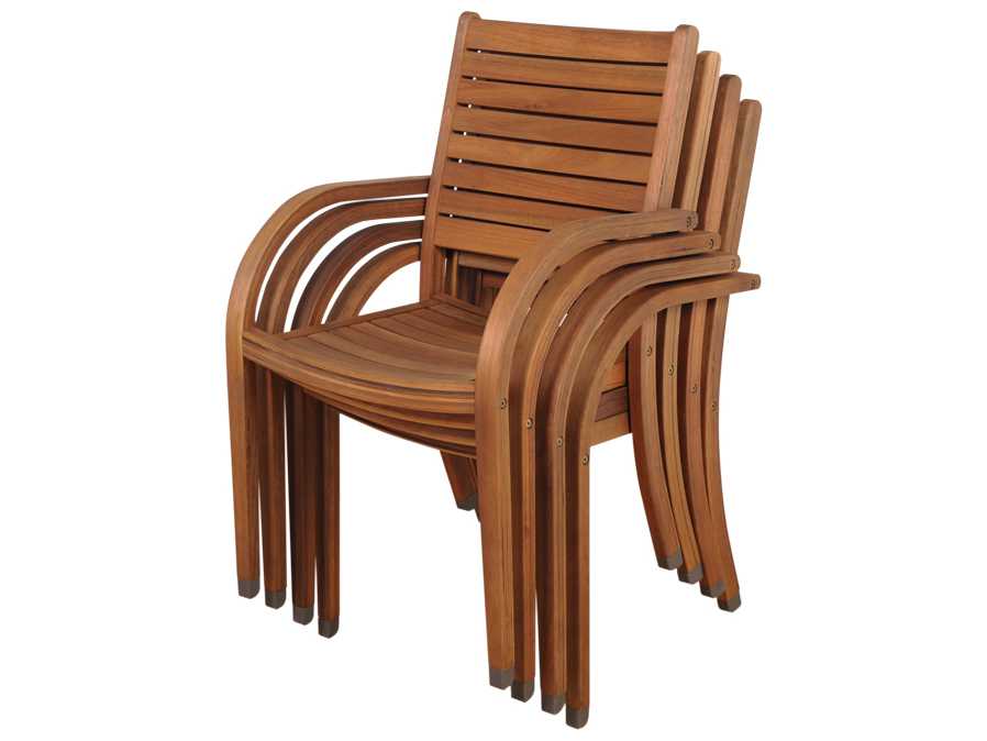 International Home Miami Amazonia Eucalyptus Seven Piece Rectangular Arizona Patio Dining Set