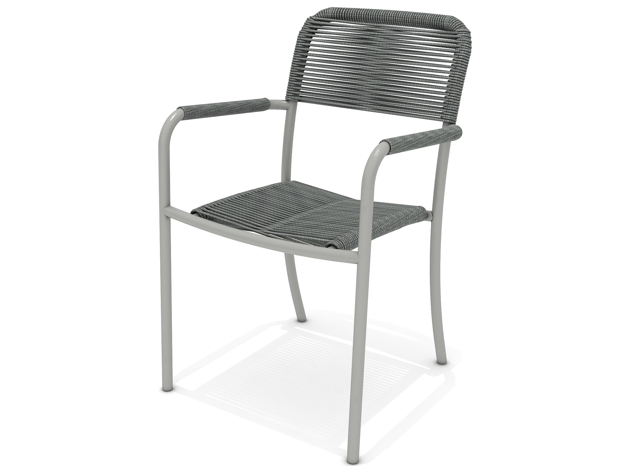 International Home Miami Amazonia Aluminum Grey Chair Set of 4