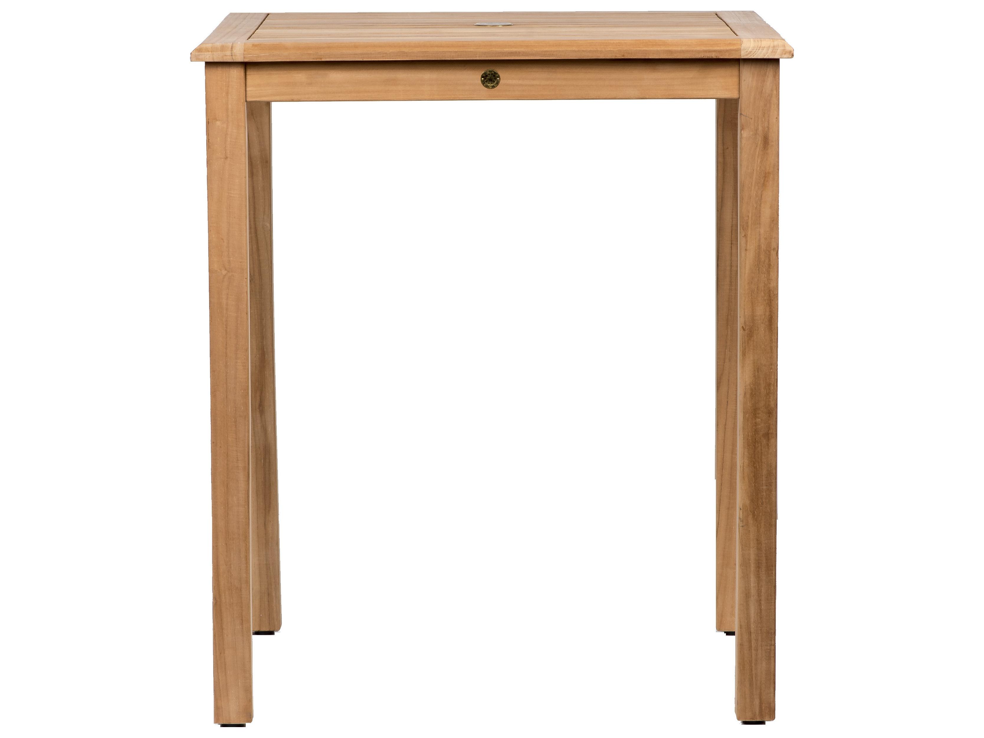 International Home Miami Amazonia 5 Piece Ares teak 100% FSC Certified Solid Wood Bar Table For Outdoor & Indoor Dinning Set