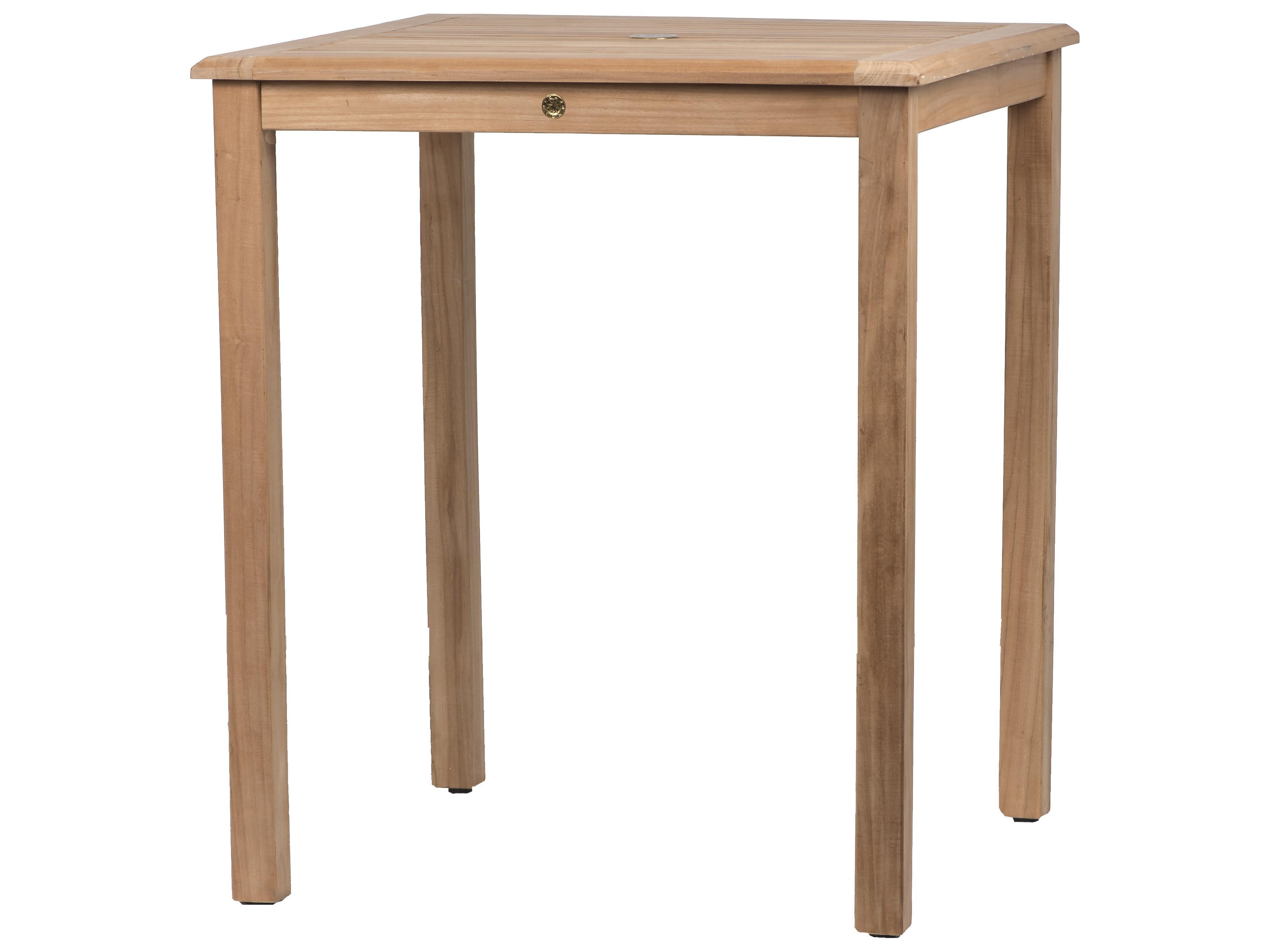 International Home Miami Amazonia 5 Piece Ares teak 100% FSC Certified Solid Wood Bar Table For Outdoor & Indoor With Side Bar Chair Dinning Set