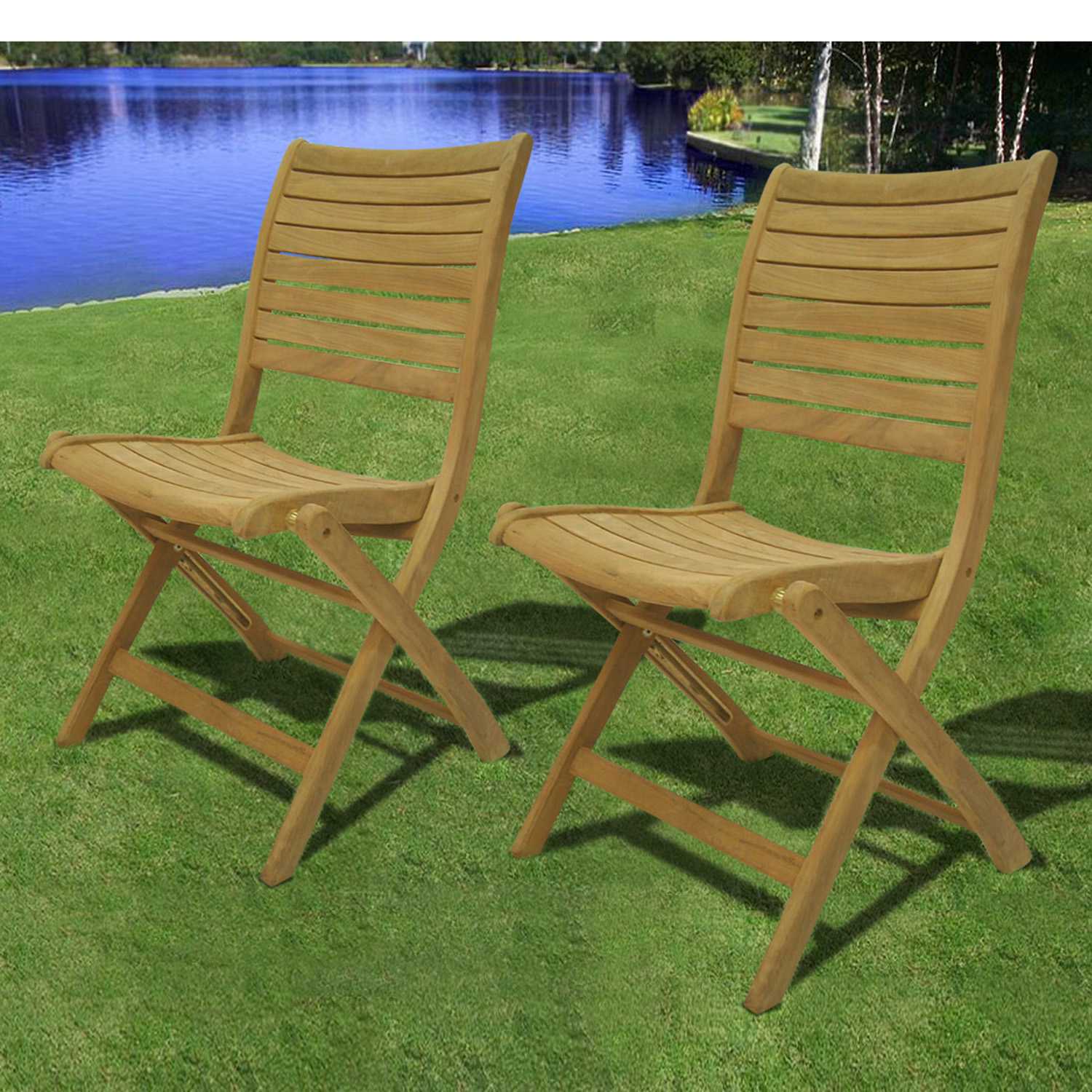 International Home Miami Amazonia Savona 11 Piece Teak Double-Extendable Oval Patio Dining Set