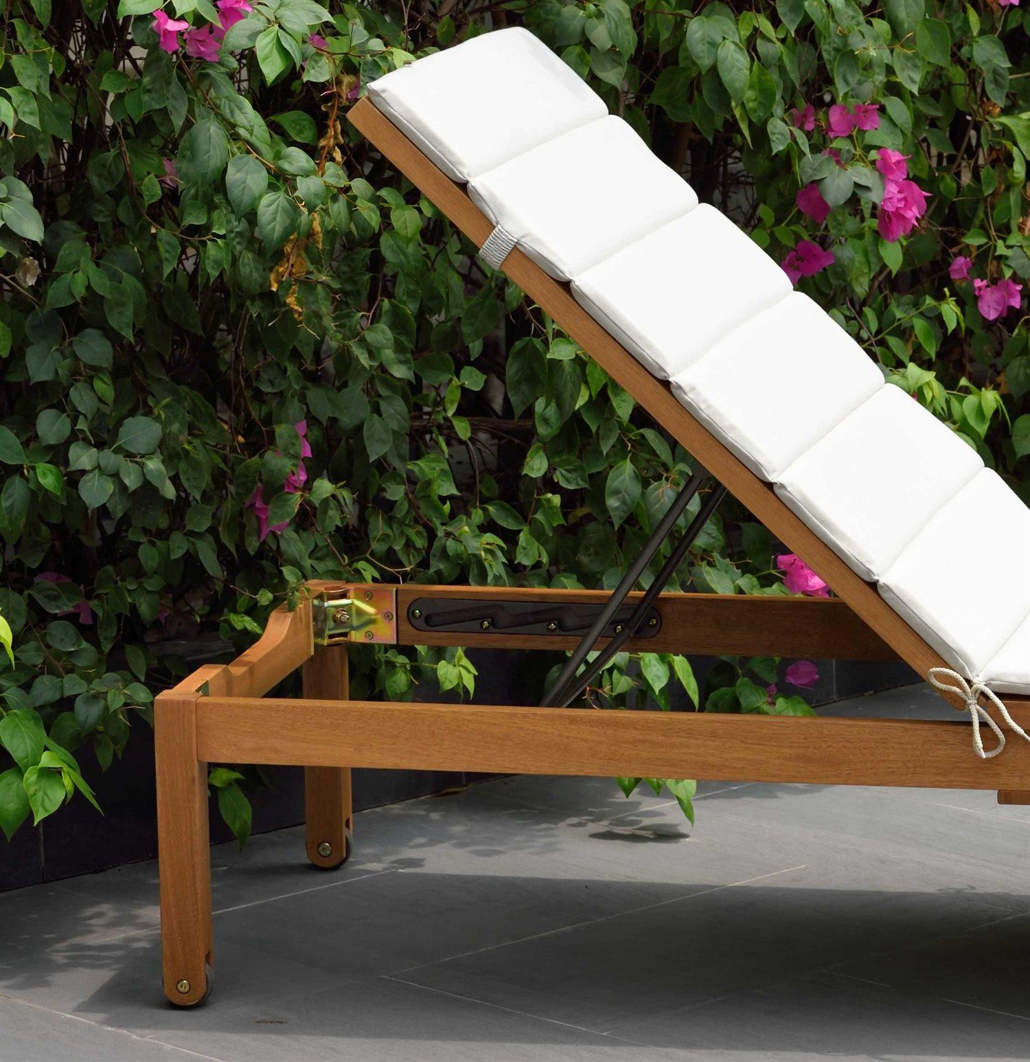 International Home Miami Amazonia Karen Wood Outdoor Chaise Lounge