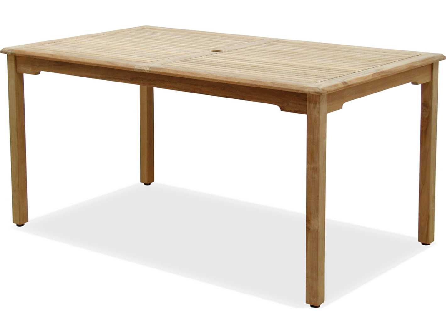 International Home Miami Amazonia Walnut 5 Piece Teak Rectangular Outdoor Patio Dining Set