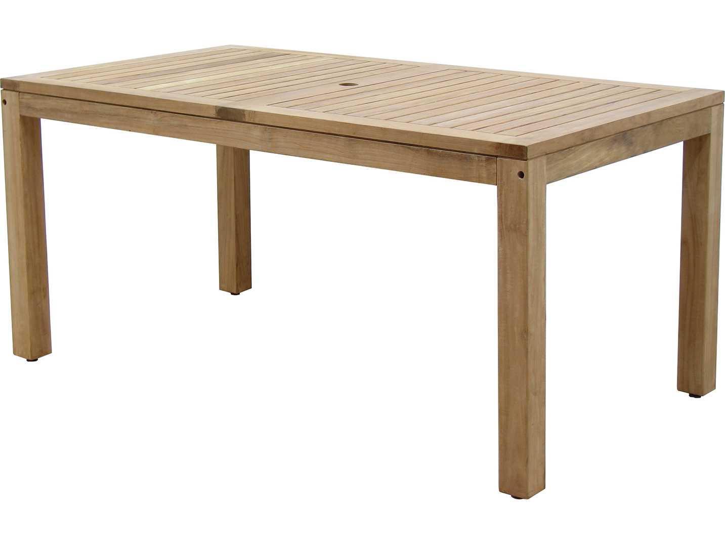 International Home Miami Amazonia Rinjani 3 Piece Teak Rectangular Outdoor Dining Set