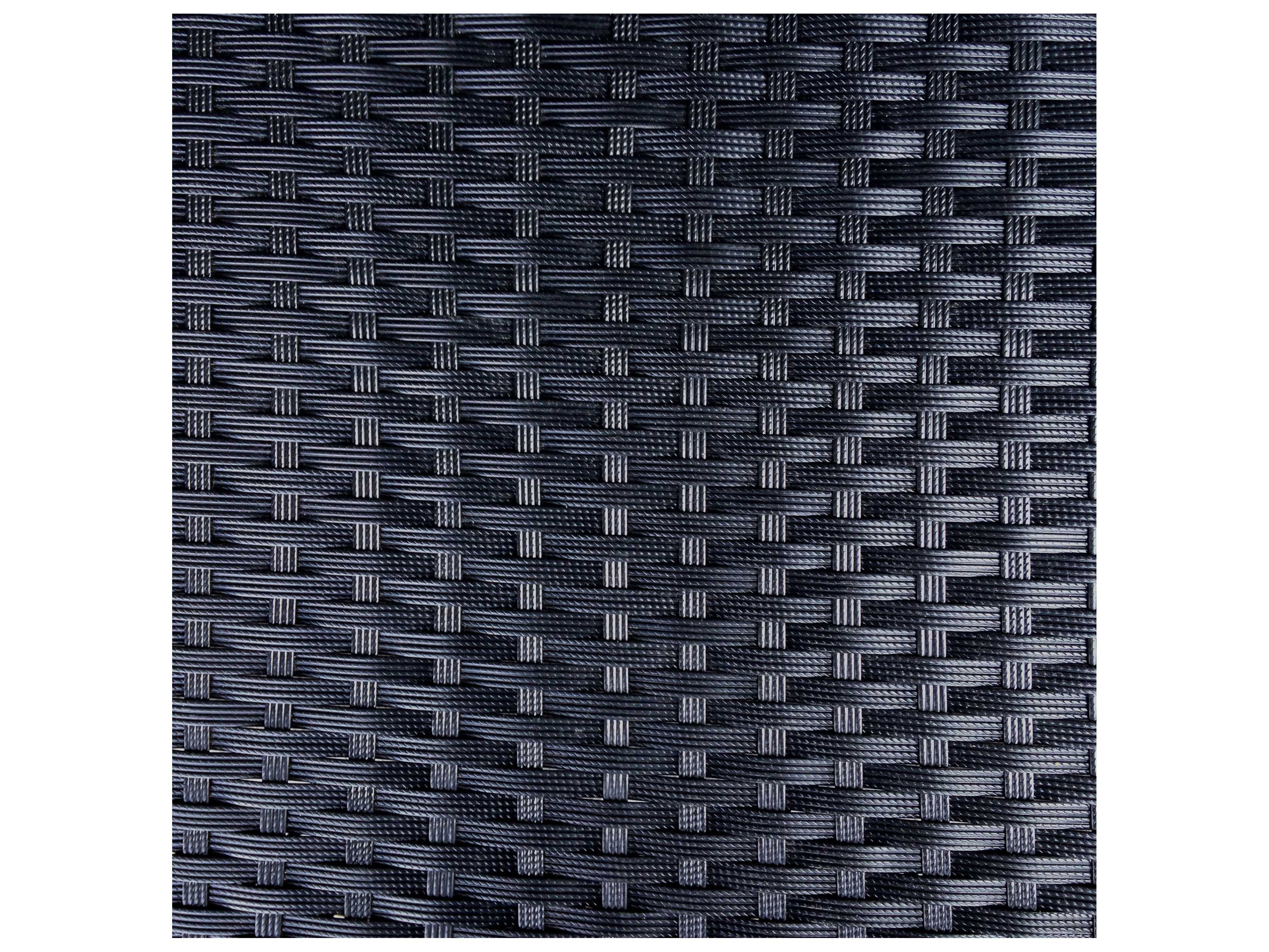 International Home Miami Atlantic Staffordshire 2 Piece Black Wicker Arm Chair Set with Light Grey Cushions