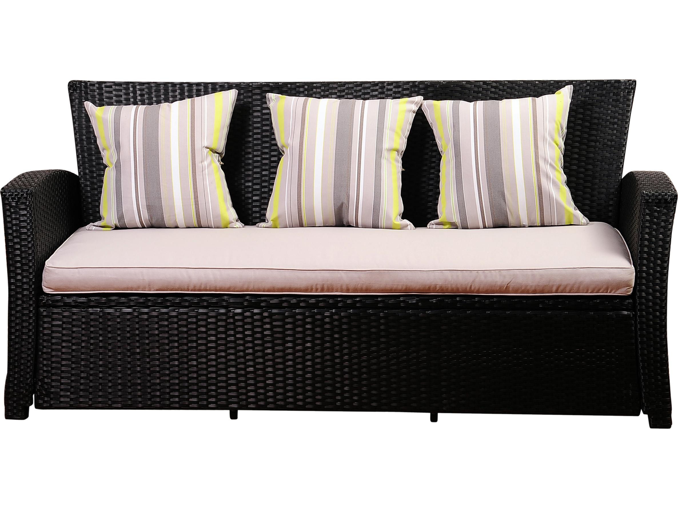 International Home Miami Atlantic Wicker Cushion Outdoor Lounge Set